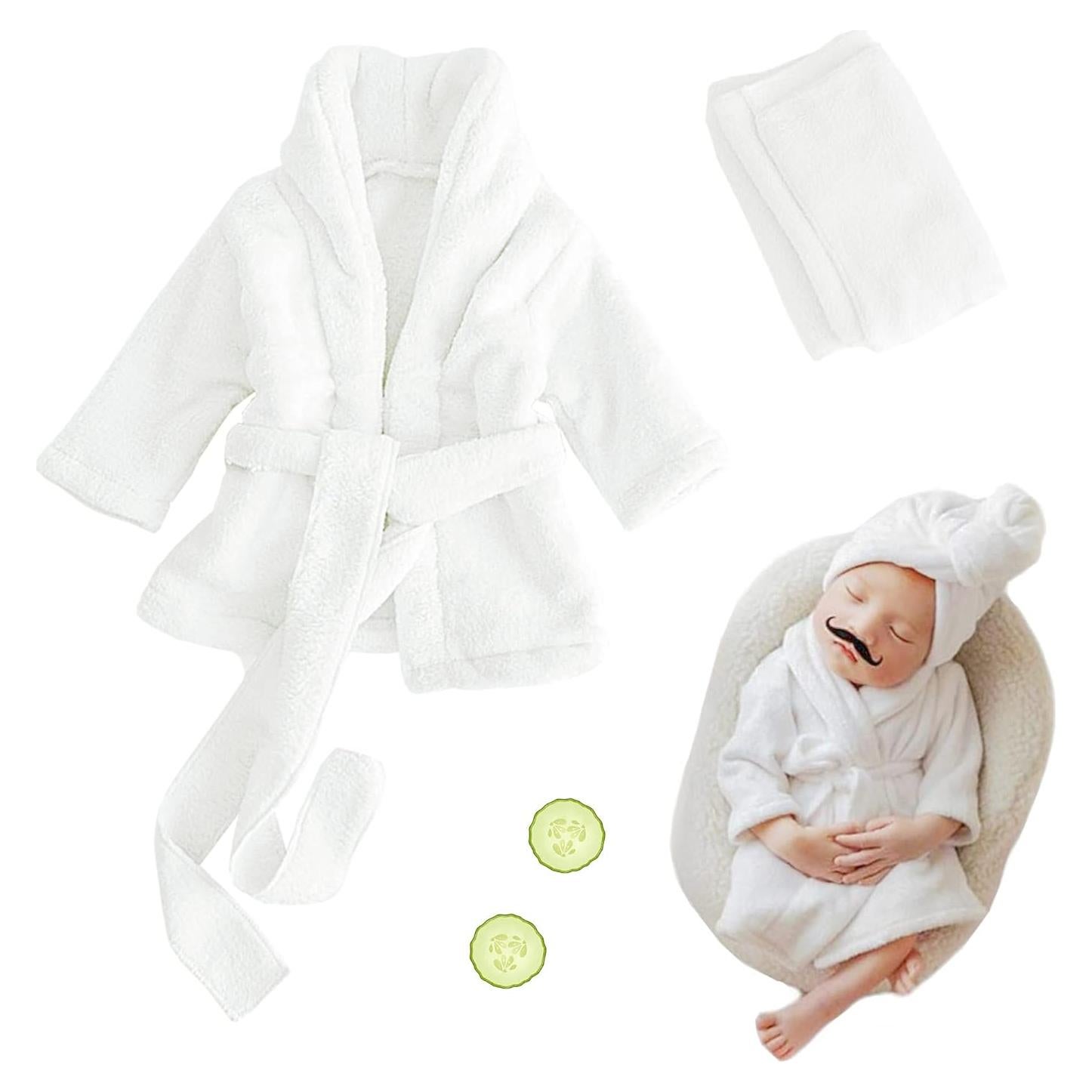 Bata de Fotografía para Bebés M&G Casa - Blanco 0-6 Meses