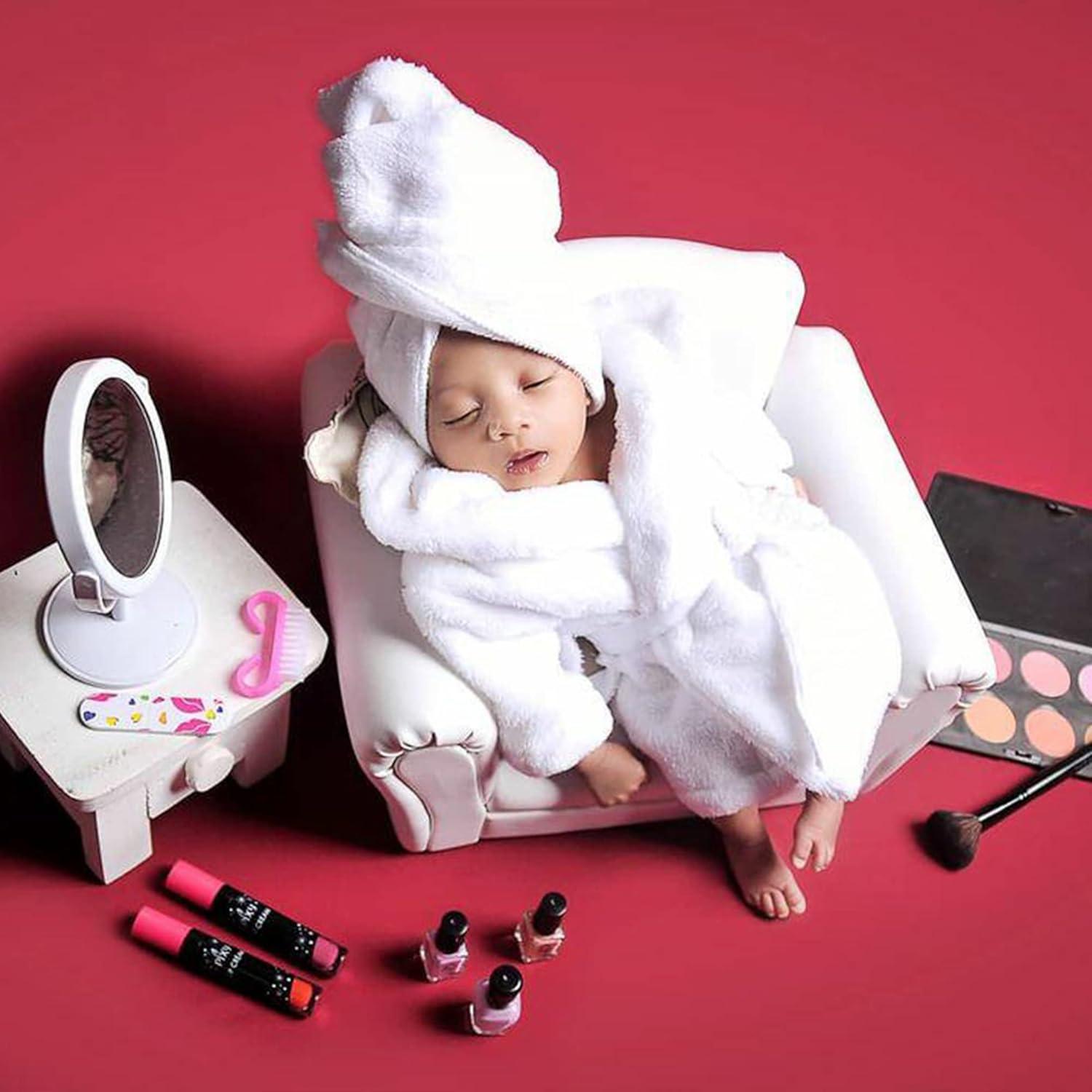 Bata de Fotografía para Bebés M&G Casa - Blanco 0-6 Meses