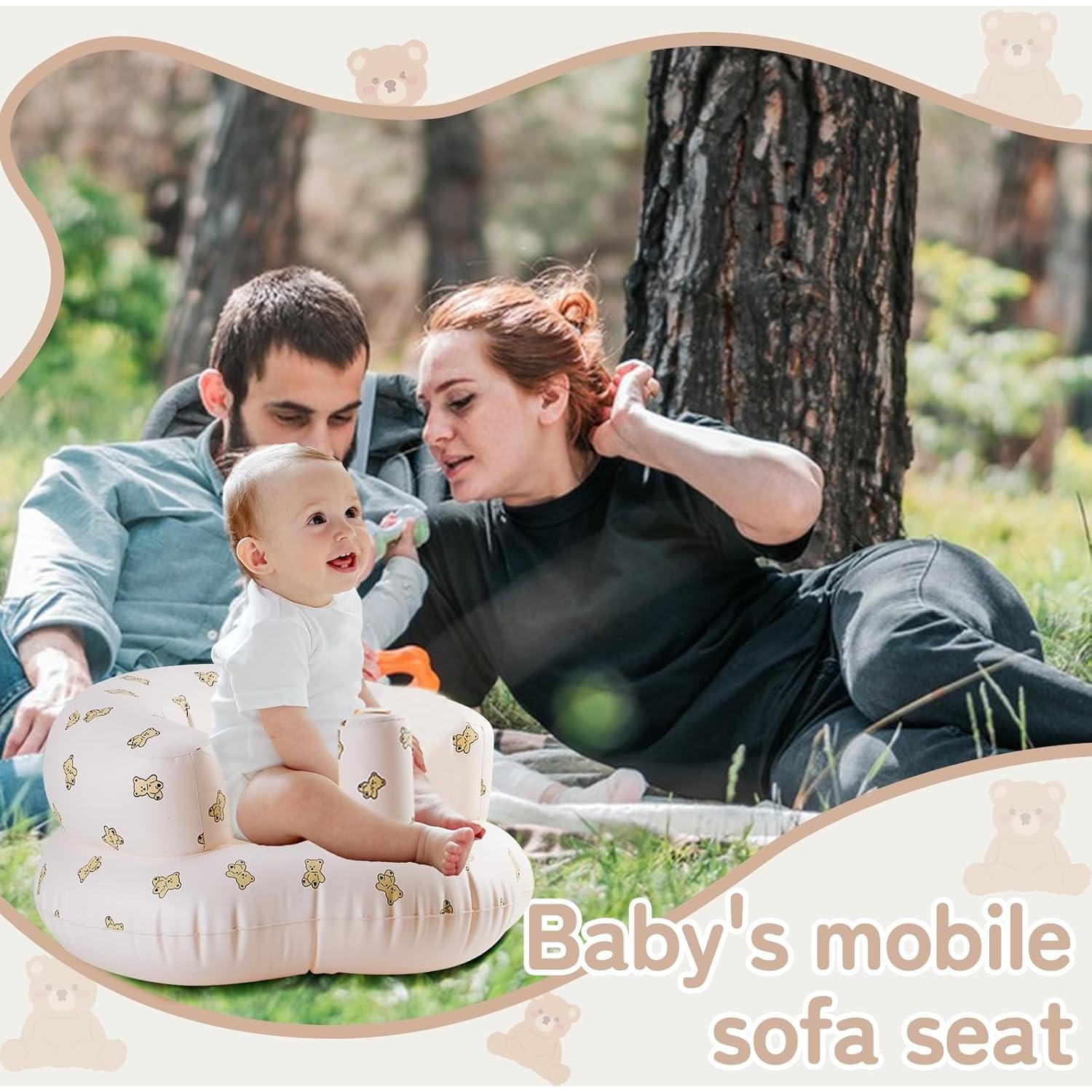 Asiento Inflable para Bebés 3 Meses+ con Bomba - PVC Antideslizante