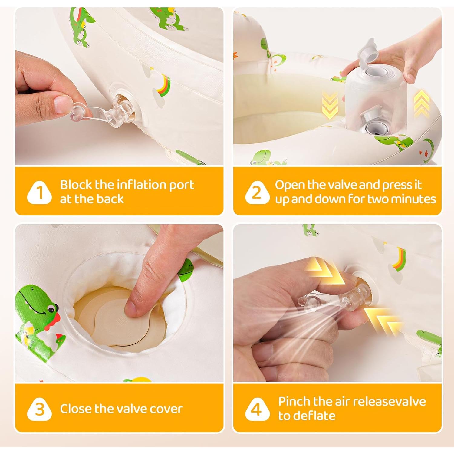 Silla Inflable para Bebés SSyang Dinosaurio 3-36 Meses