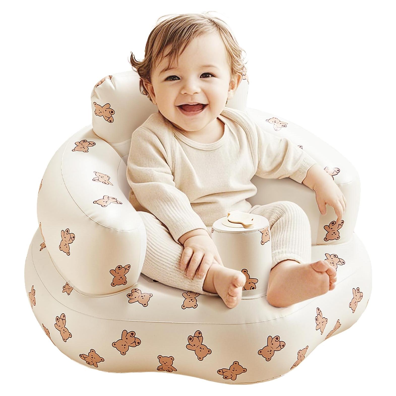 Asiento Inflable para Bebés Babygreat Oso Marrón 0-36 Meses