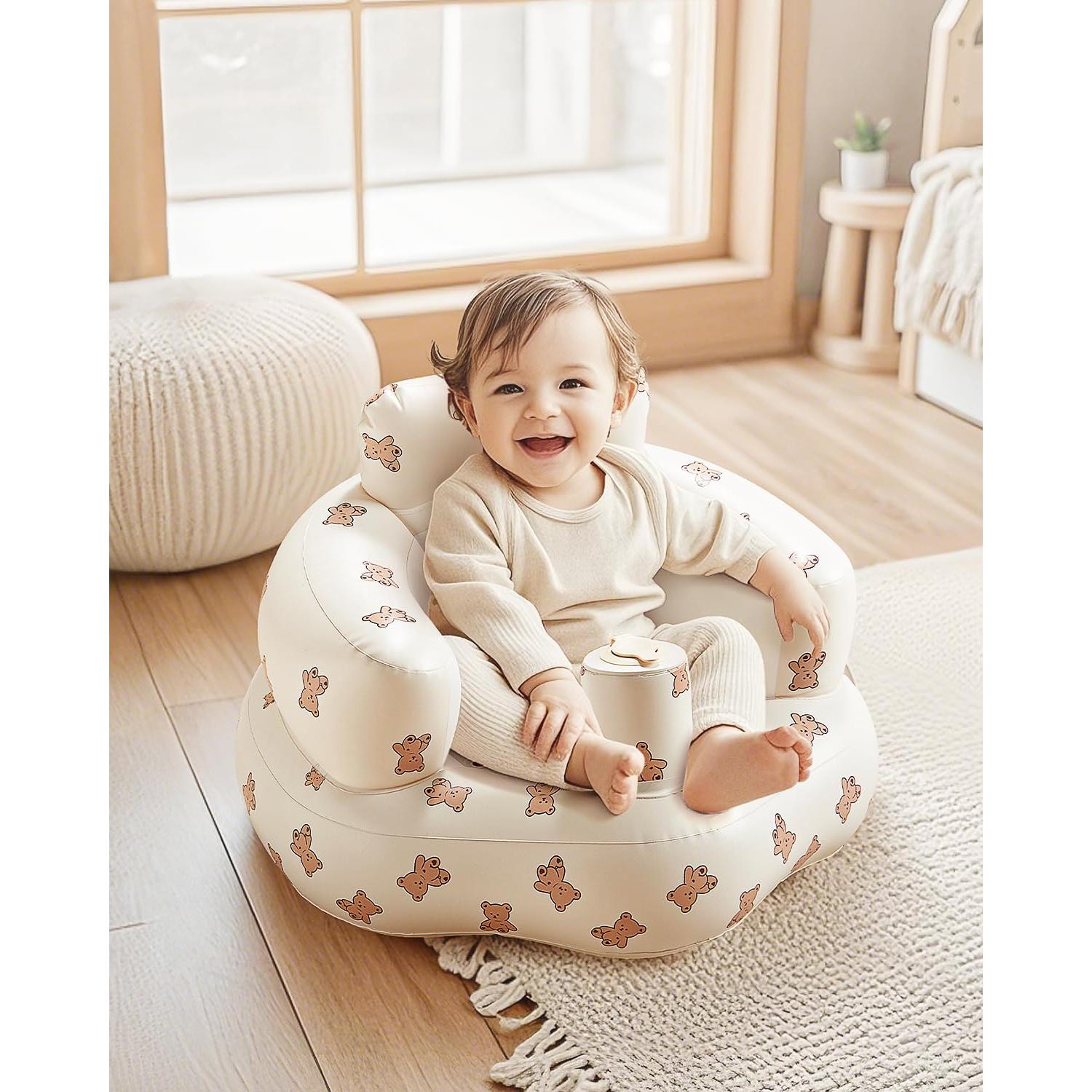 Asiento Inflable para Bebés Babygreat Oso Marrón 0-36 Meses