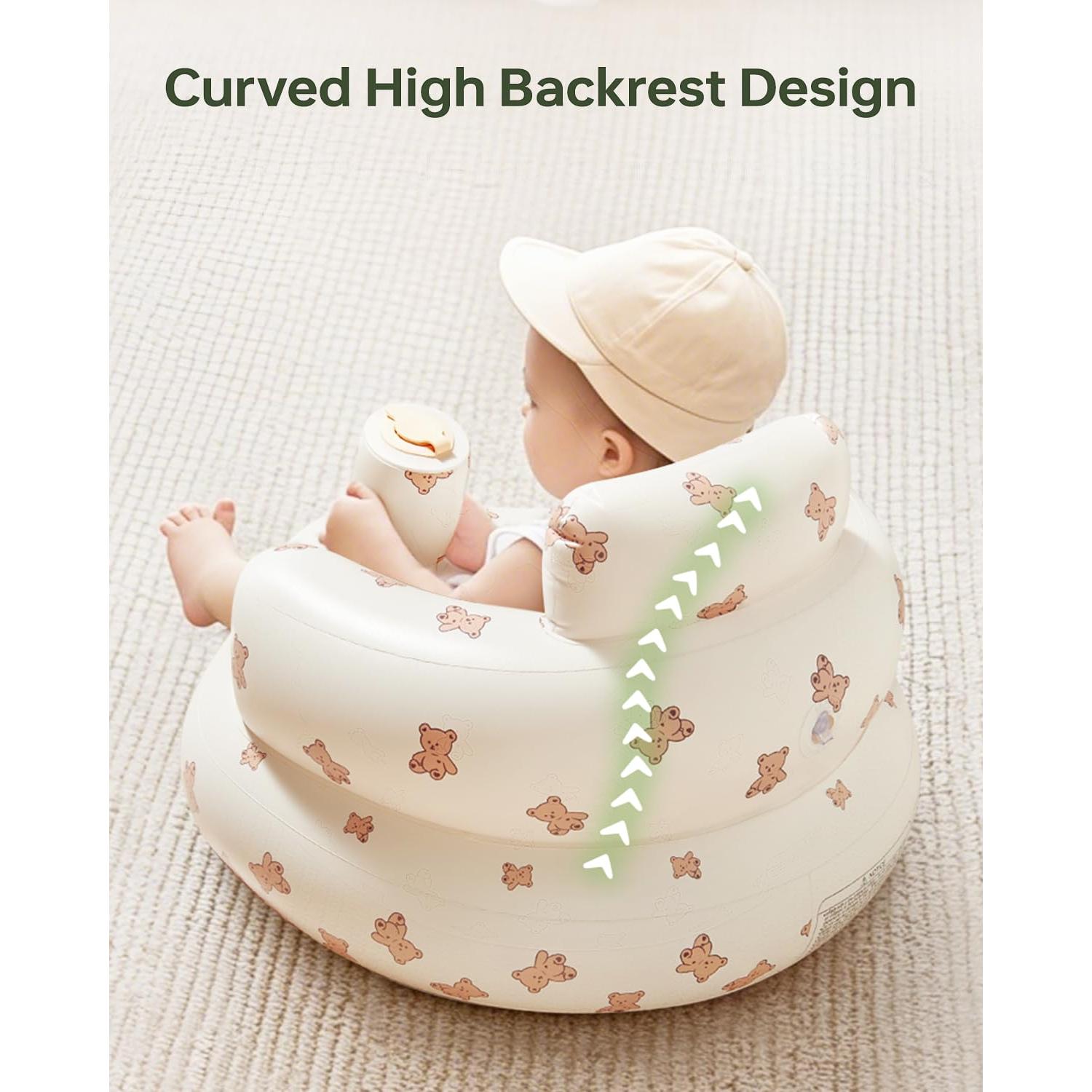 Asiento Inflable para Bebés Babygreat Oso Marrón 0-36 Meses