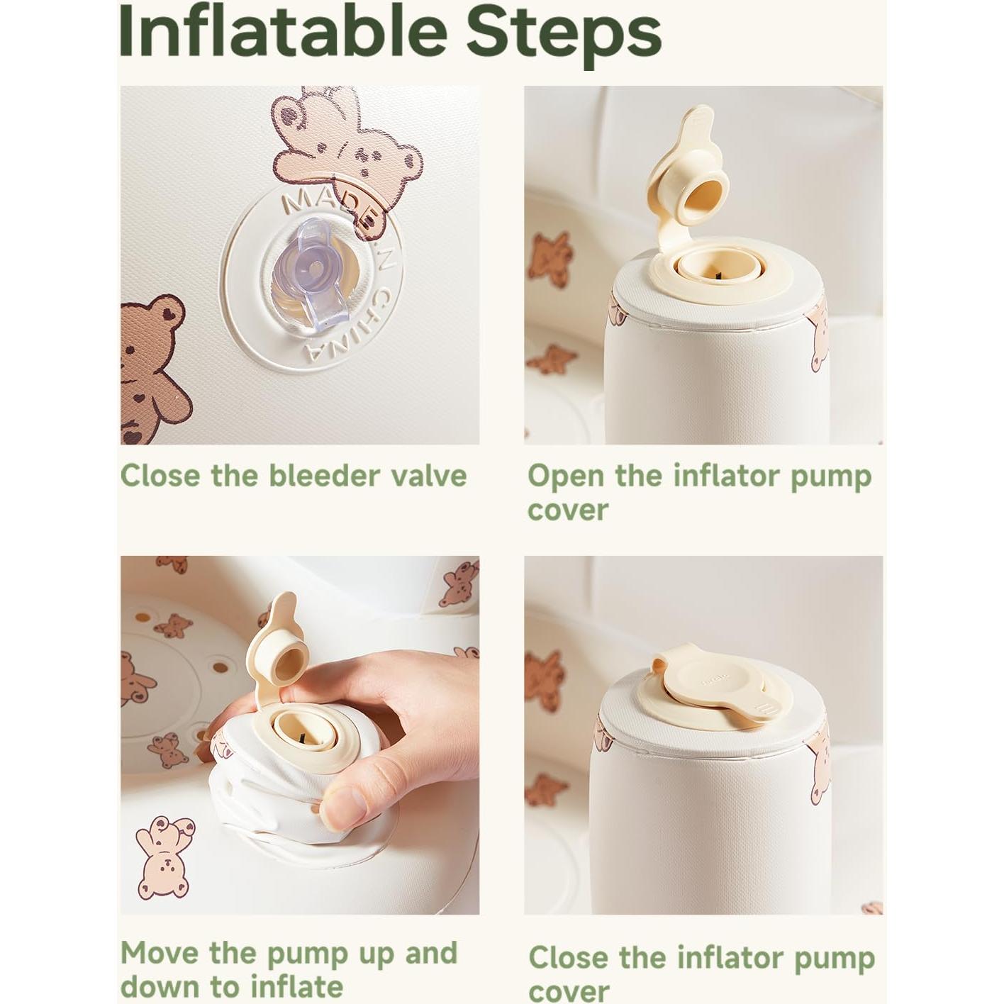 Asiento Inflable para Bebés Babygreat Oso Marrón 0-36 Meses