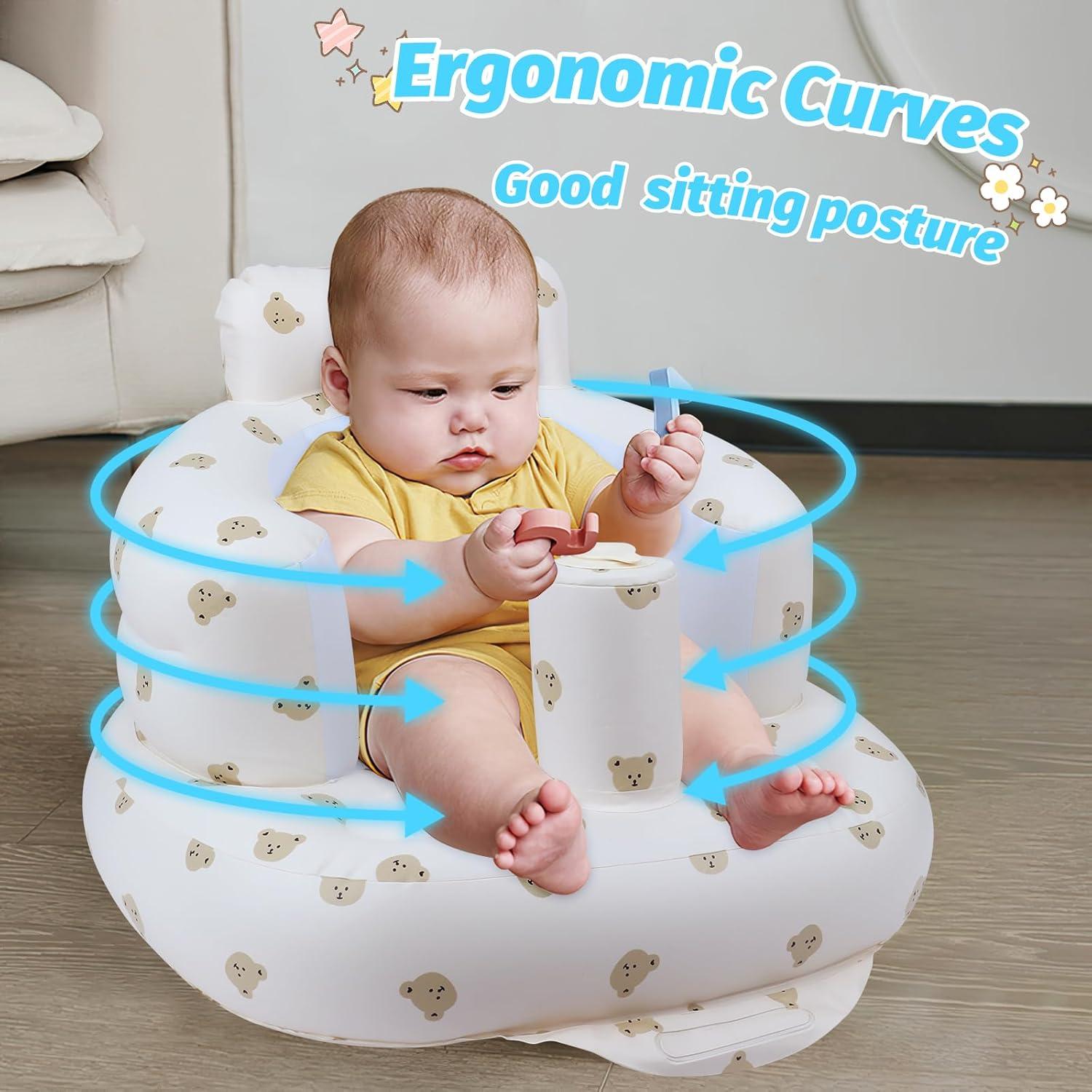 Asiento Inflable para Bebés Zenflux Oso - 52.8x50x37.3 cm