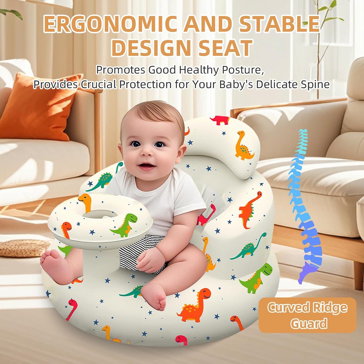 Asiento Inflable para Bebés DDTPDE con Bandeja - Dinosaurio