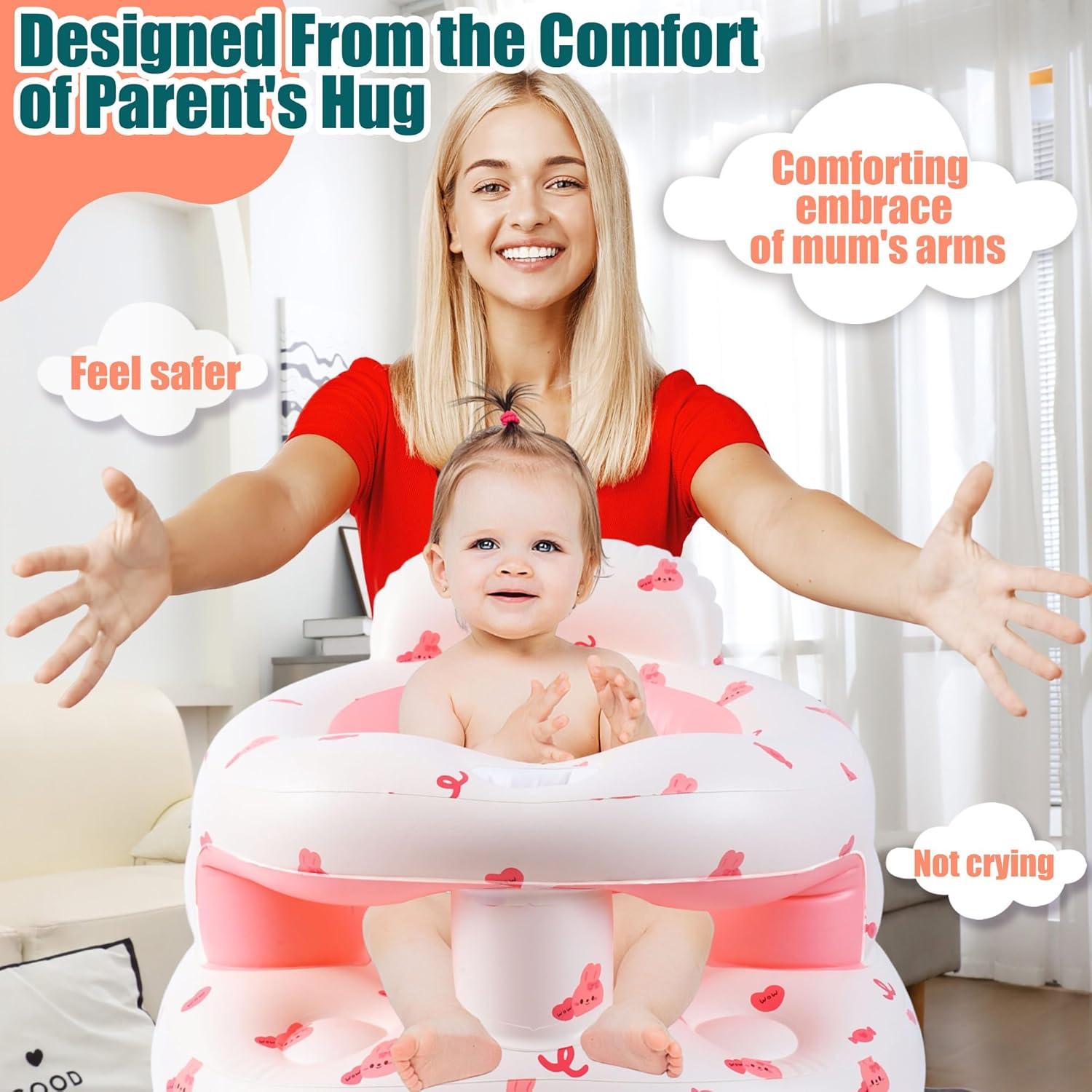 Asiento Inflable Bavbiiy para Bebés 3-36 Meses con Soporte