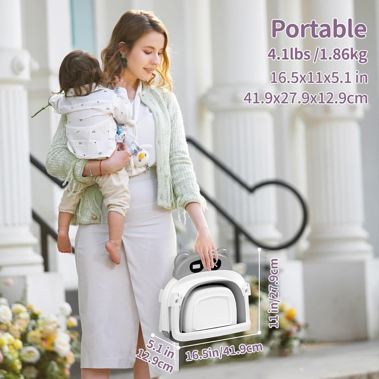 Bañera Plegable para Bebés Kerbwry Gris 0-18 Meses