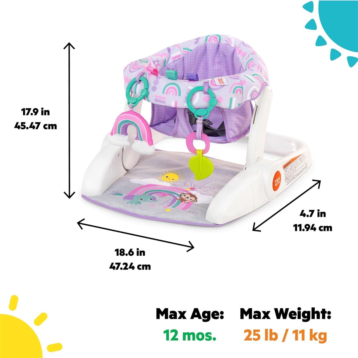 Asiento de Suelo para Bebés Bright Starts Learn-to-Sit 2 Posiciones