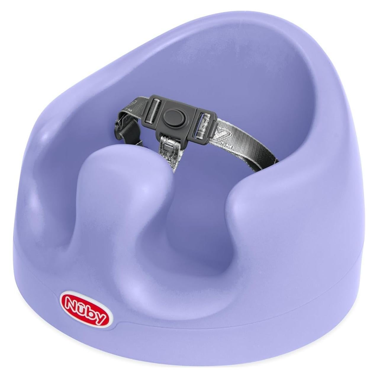 Silla de Suelo Nuby para Bebés Morado - Cojín Suave y Arnés