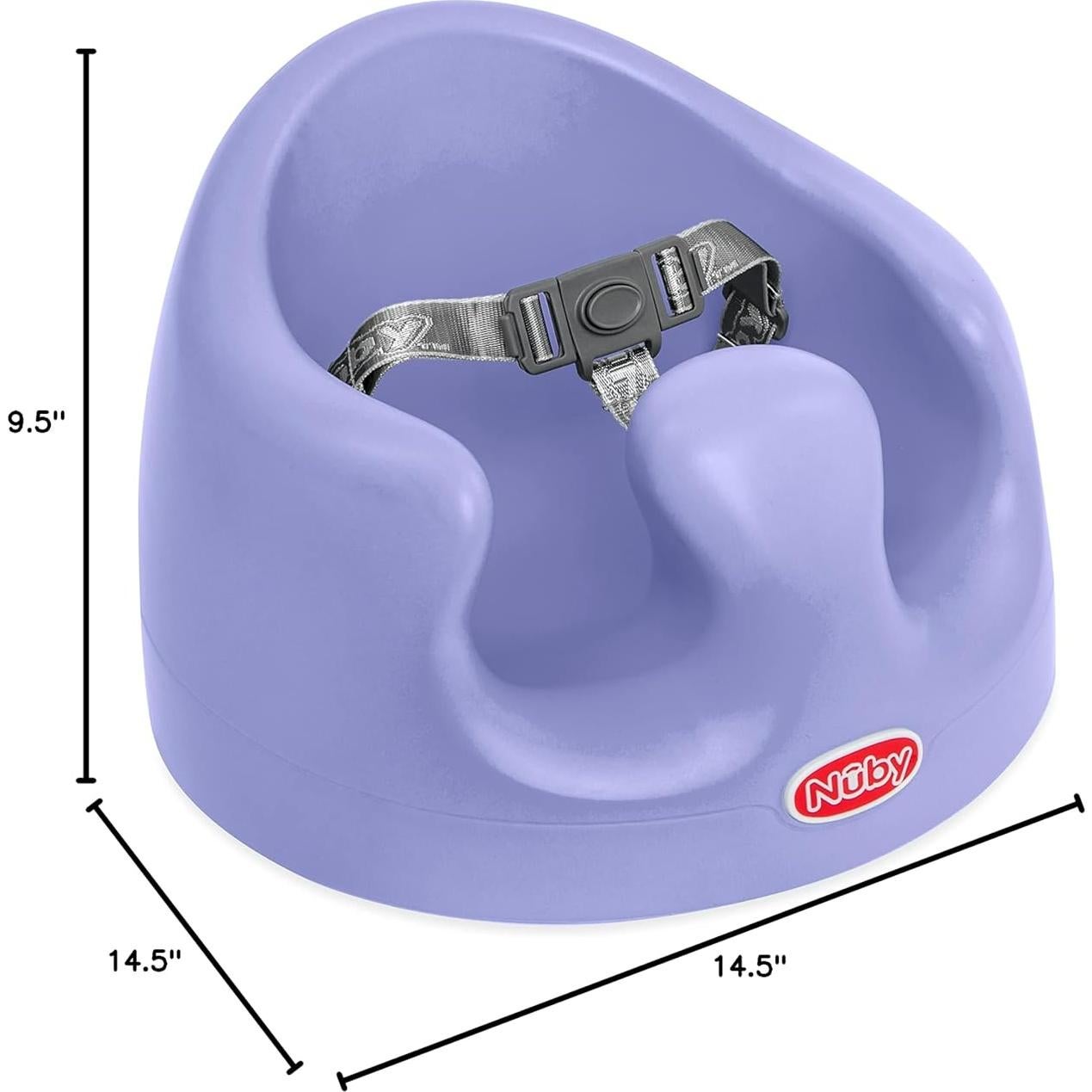 Silla de Suelo Nuby para Bebés Morado - Cojín Suave y Arnés