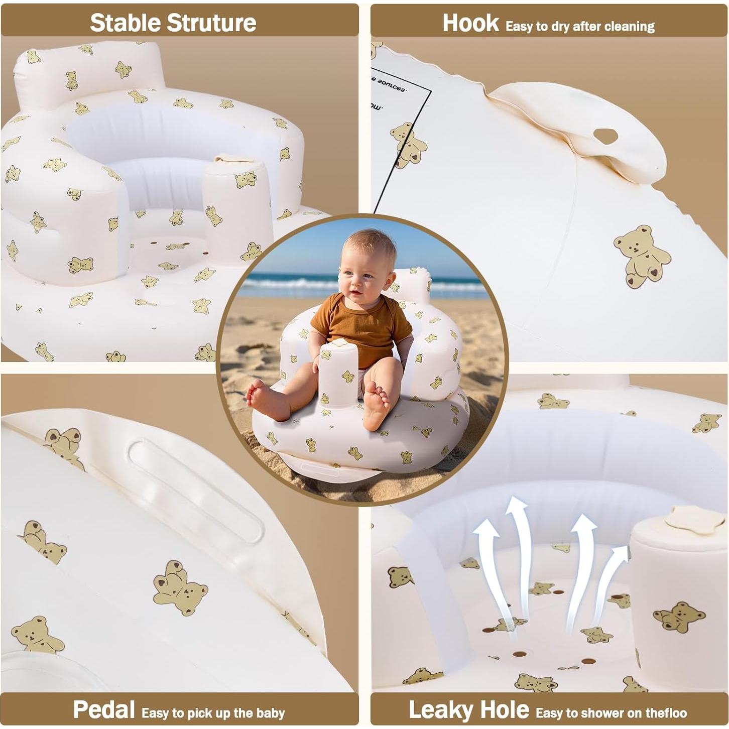 Asiento Inflable para Bebés AirSwim Oso - 0.20 kg, 15 kg max