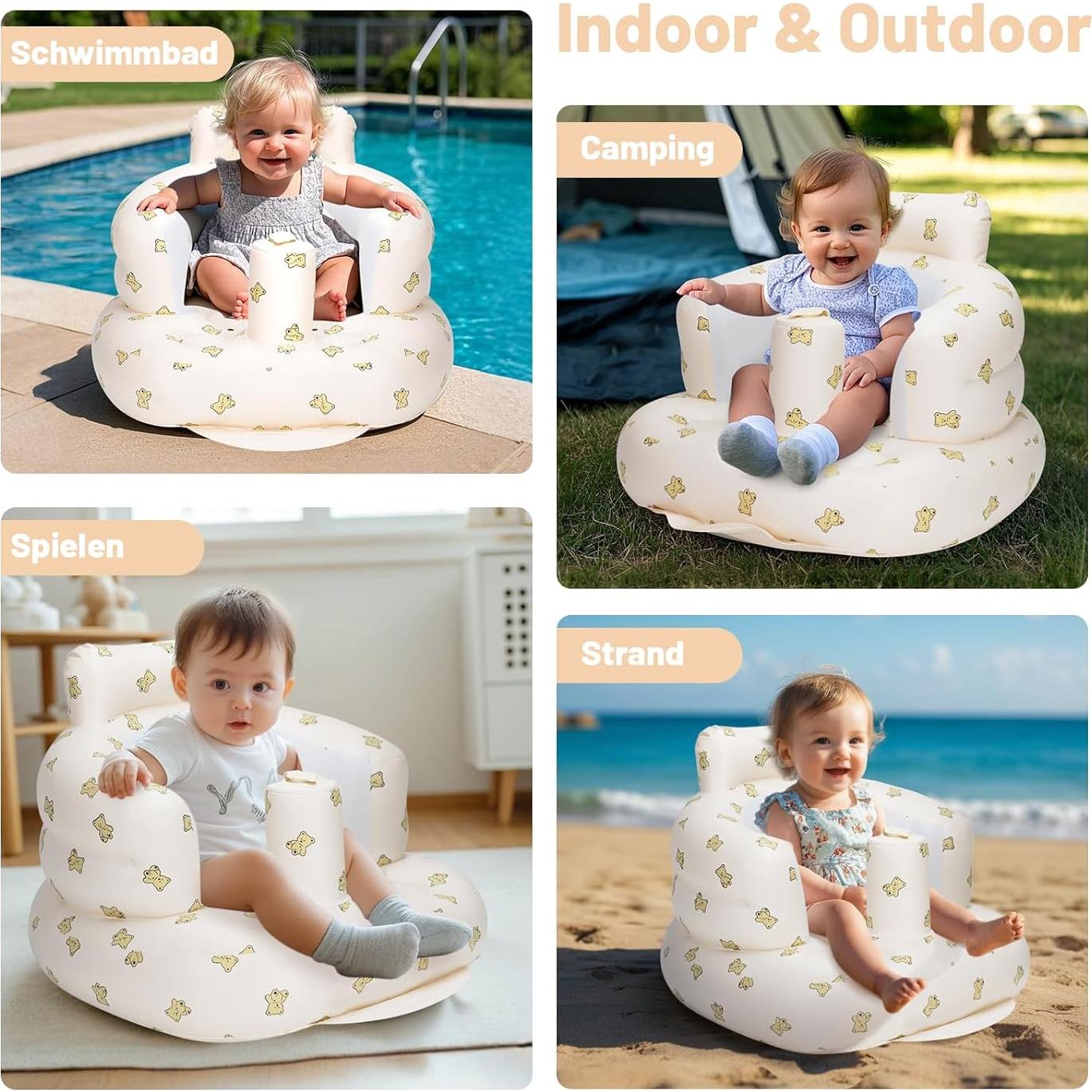 Asiento Inflable para Bebés AirSwim Oso - 0.20 kg, 15 kg max