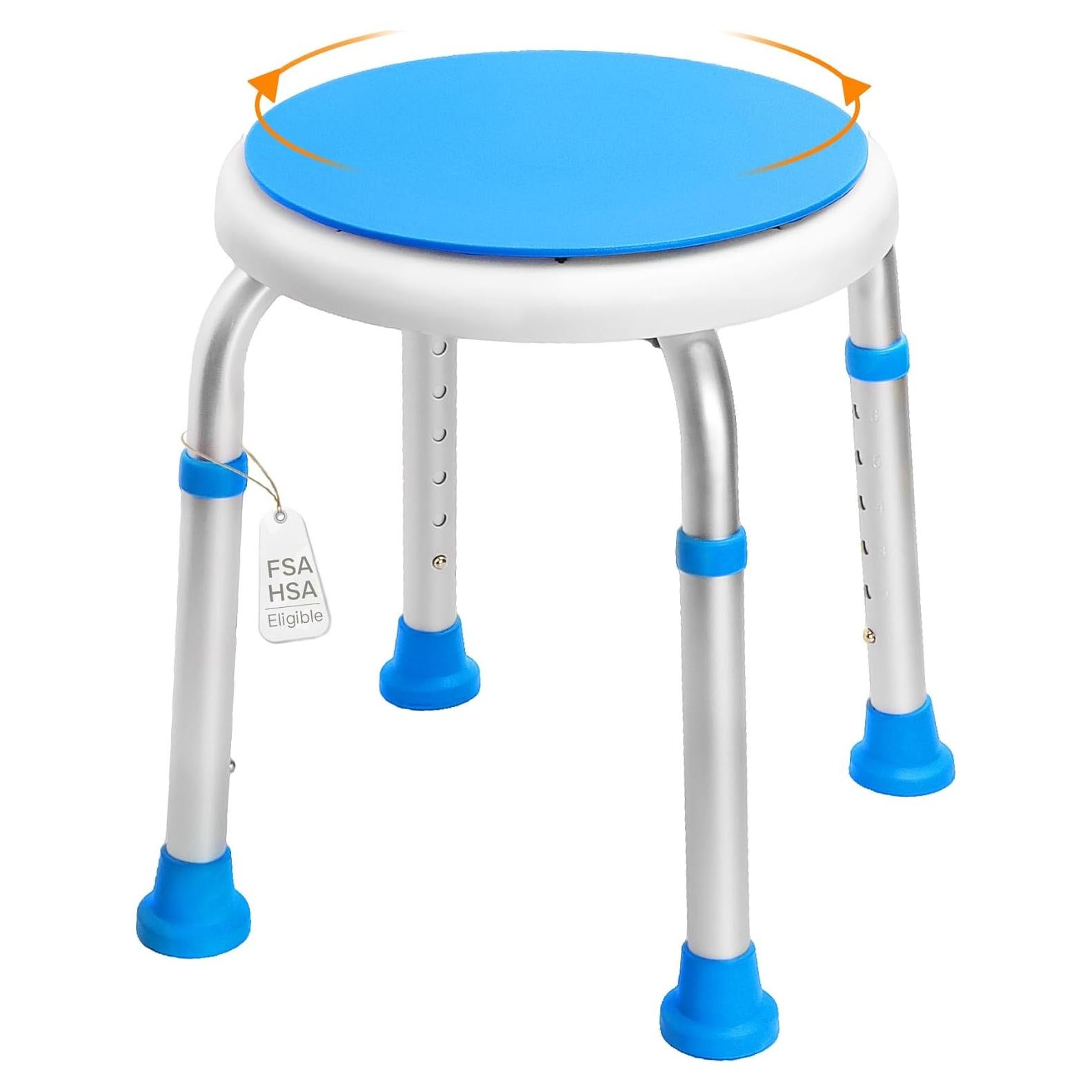 Asiento de Ducha Giratorio 360° Ajustable 6 Alturas - 158.8 kg