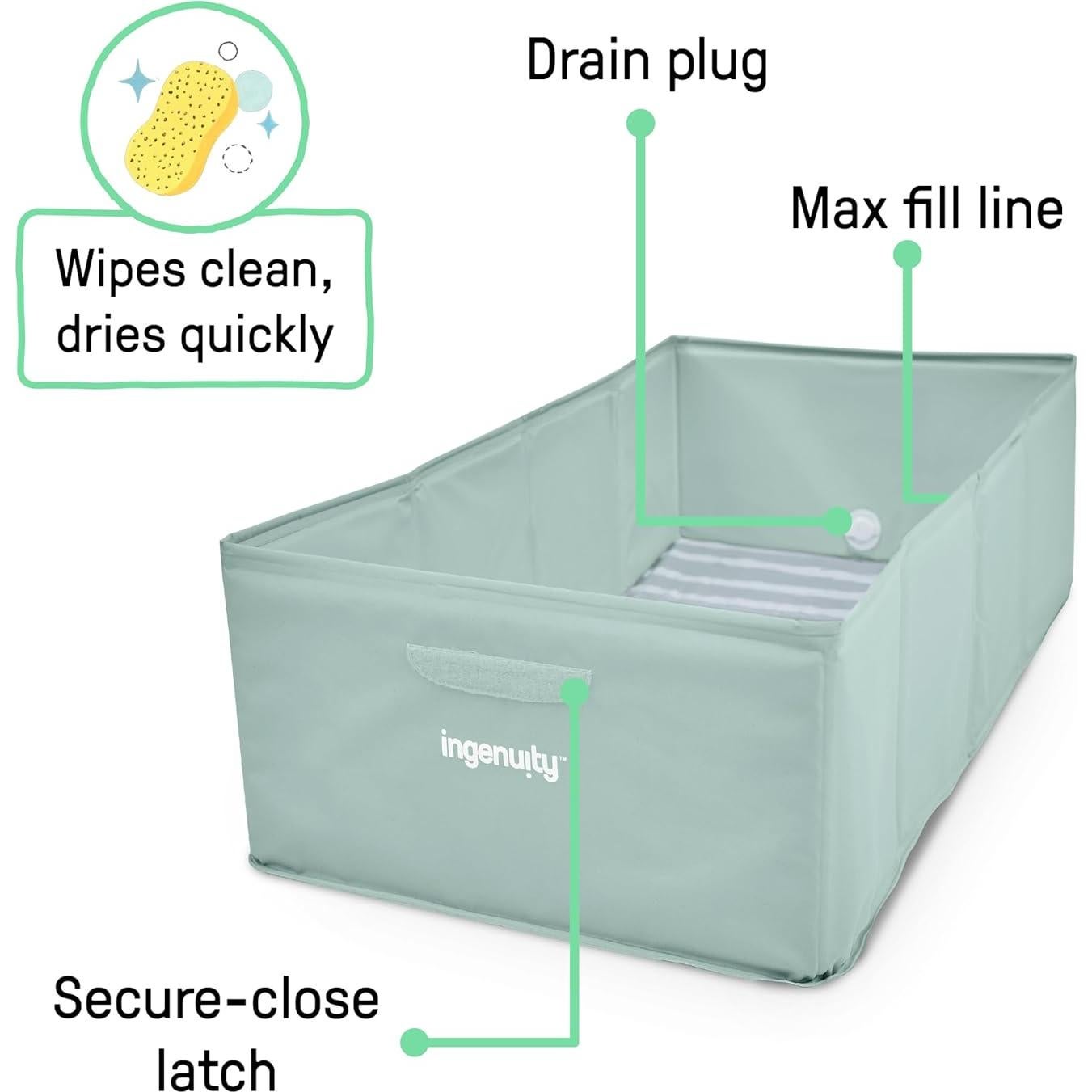 Bañera Plegable Tuckaway Ingenuity para Niños 12M-5A