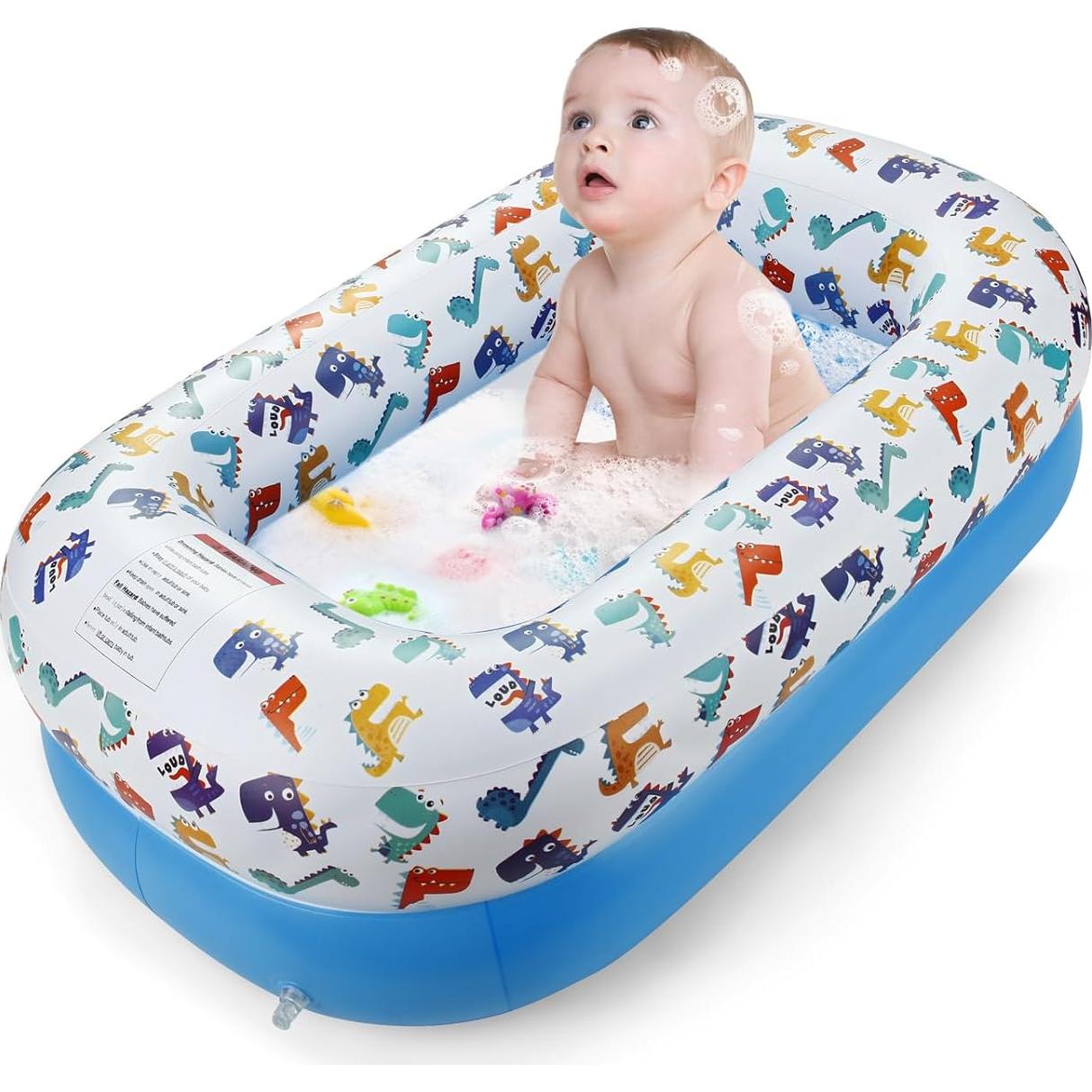 Bañera Inflable Dinosaurio PandaEar para Bebés 0.64kg