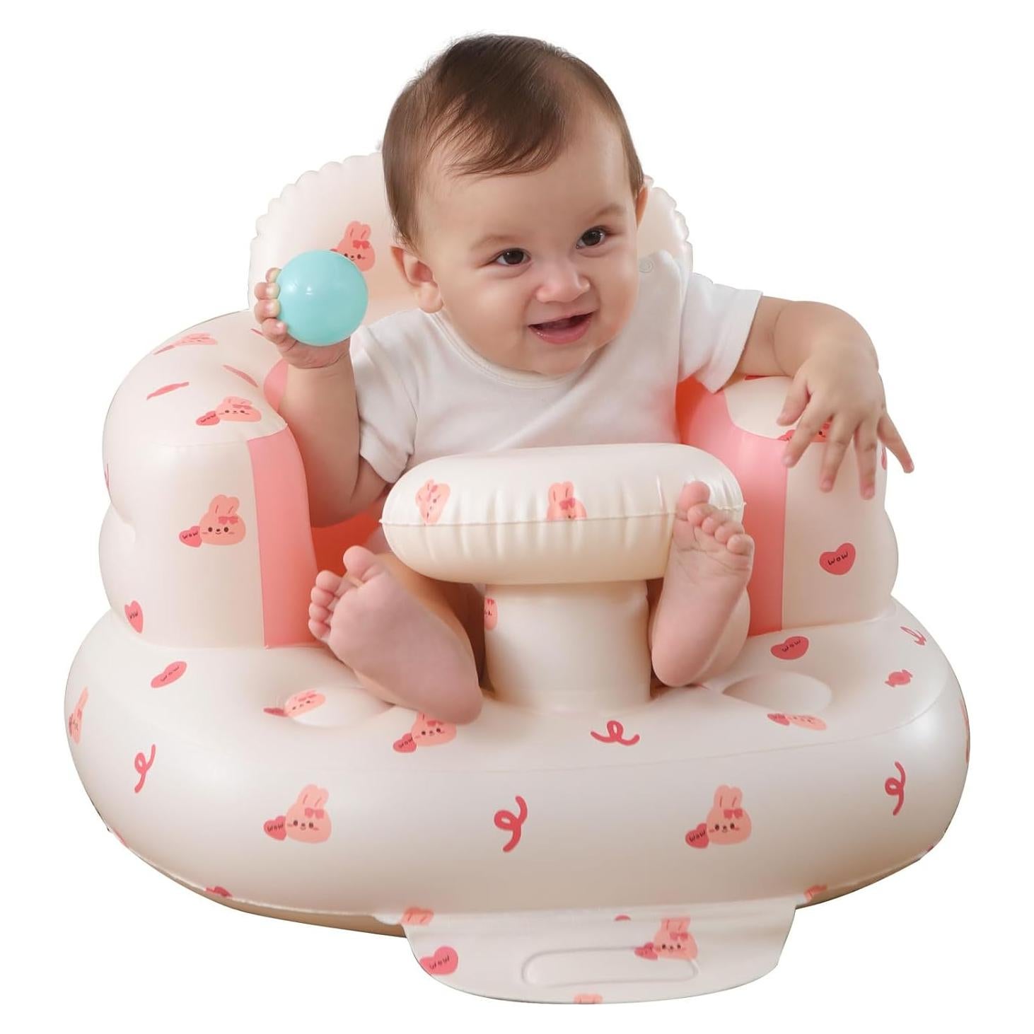 Asiento Inflable para Bebés AGITVPS con Bandeja Conejito Amoroso