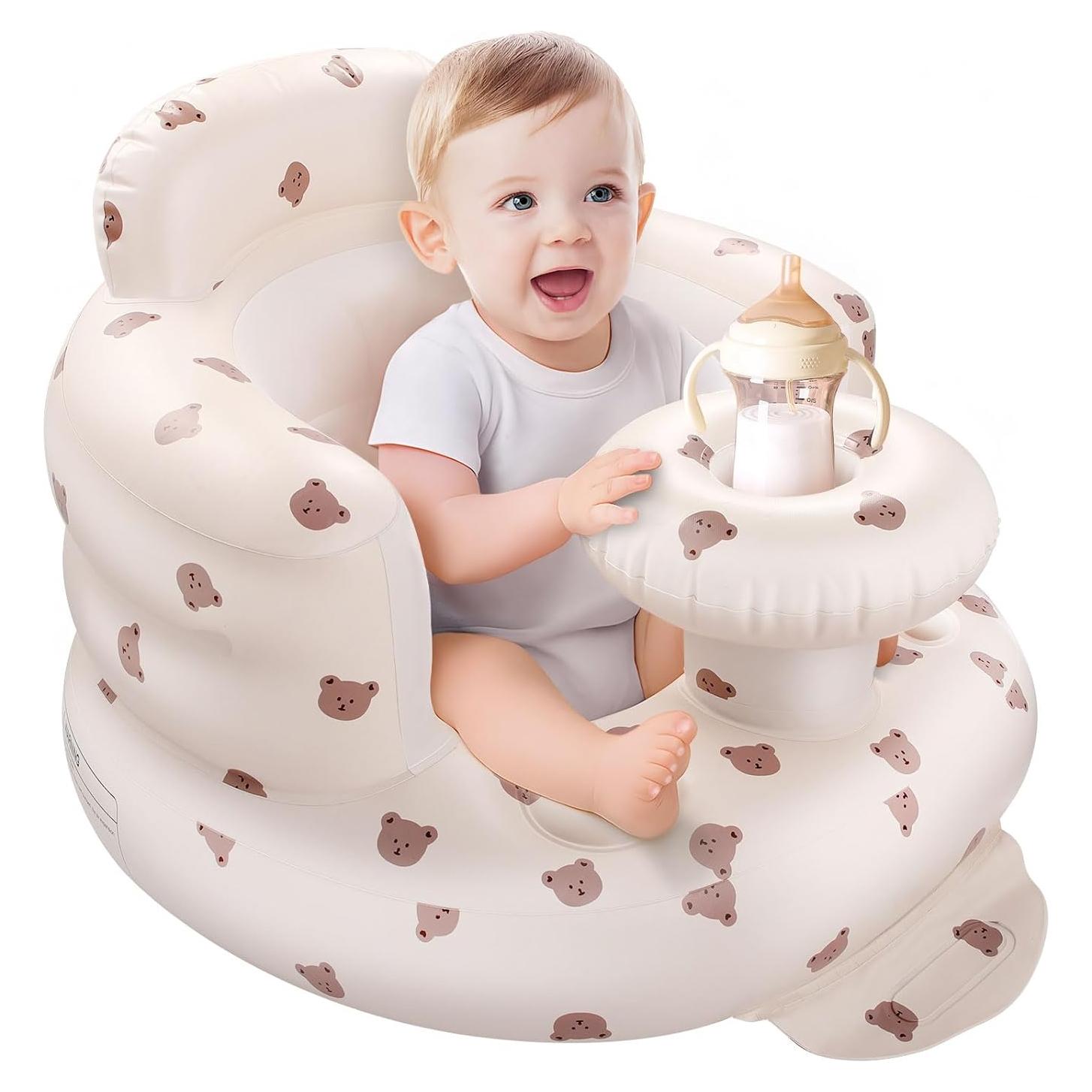 Asiento Inflable para Bebés Arscniek Beige Cabeza de Oso