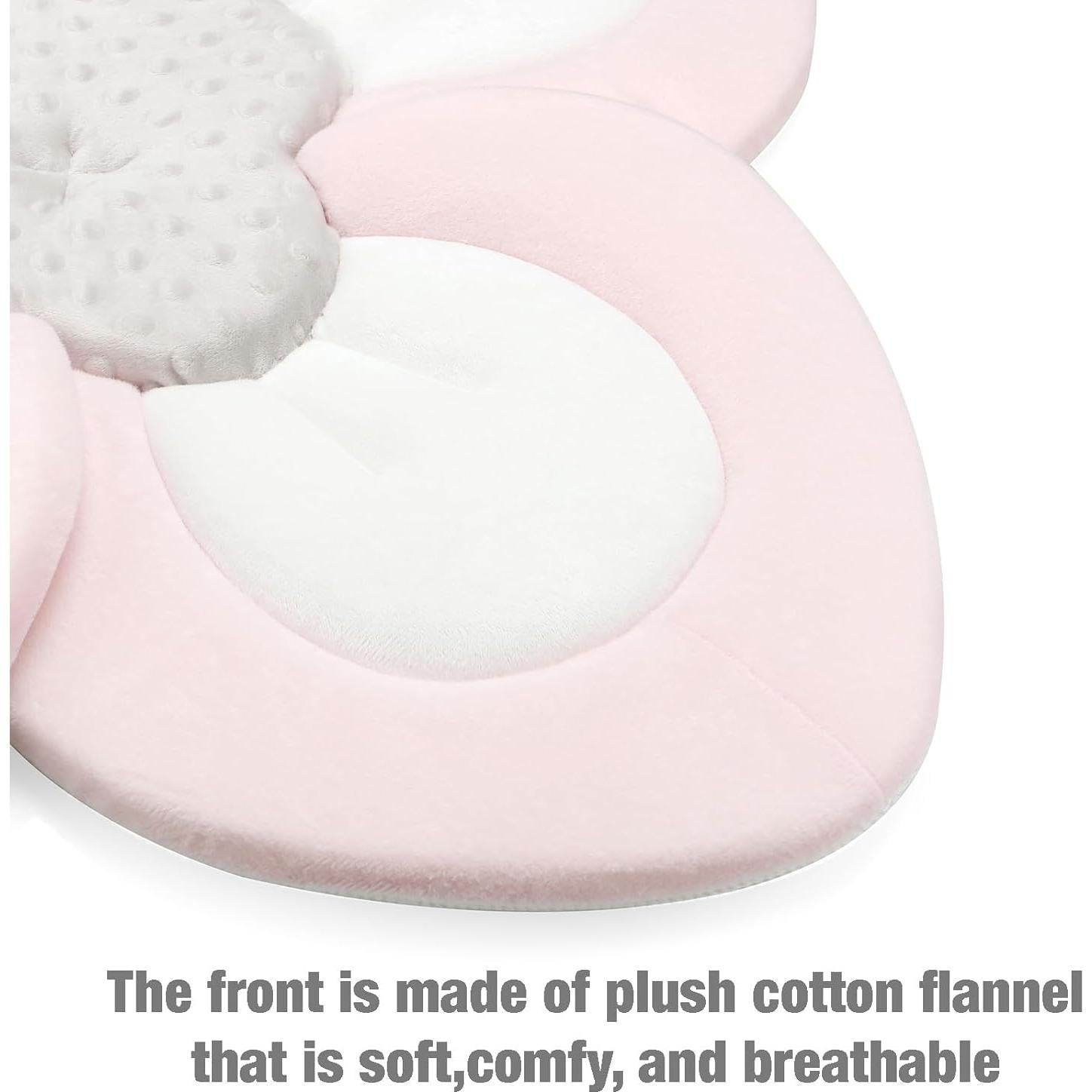 Almohadilla de Baño para Bebés PandaEar Rosa Suave y Segura