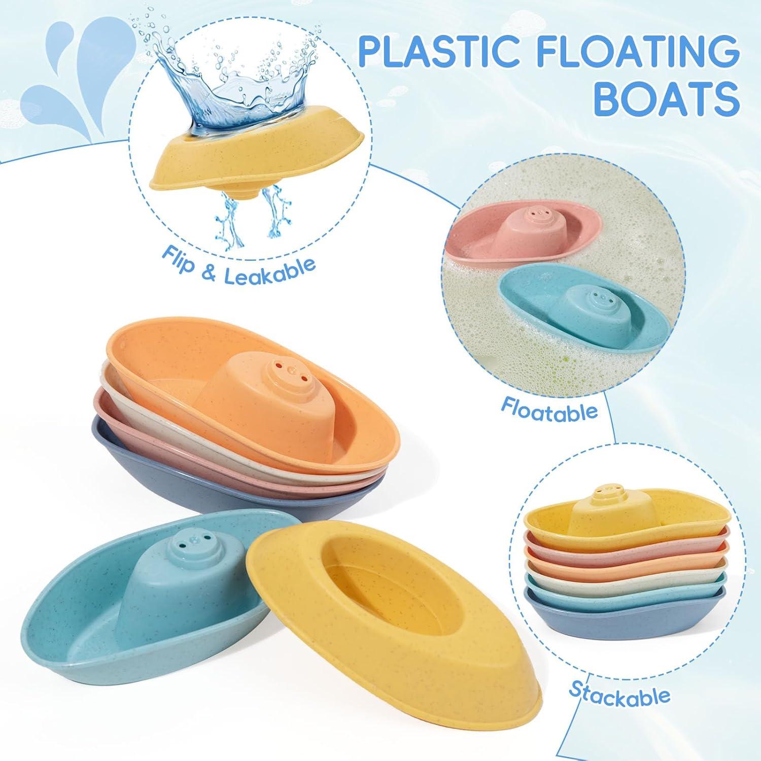 Juguetes de baño AMCHSURI para bebés 16 piezas sin moho