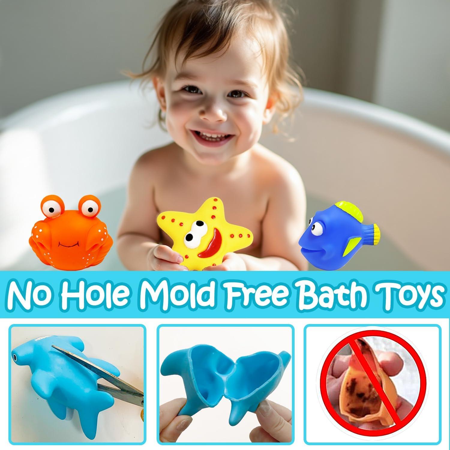 Juguetes de baño Tidesiok 17 PCS para bebés 1 a 3 años