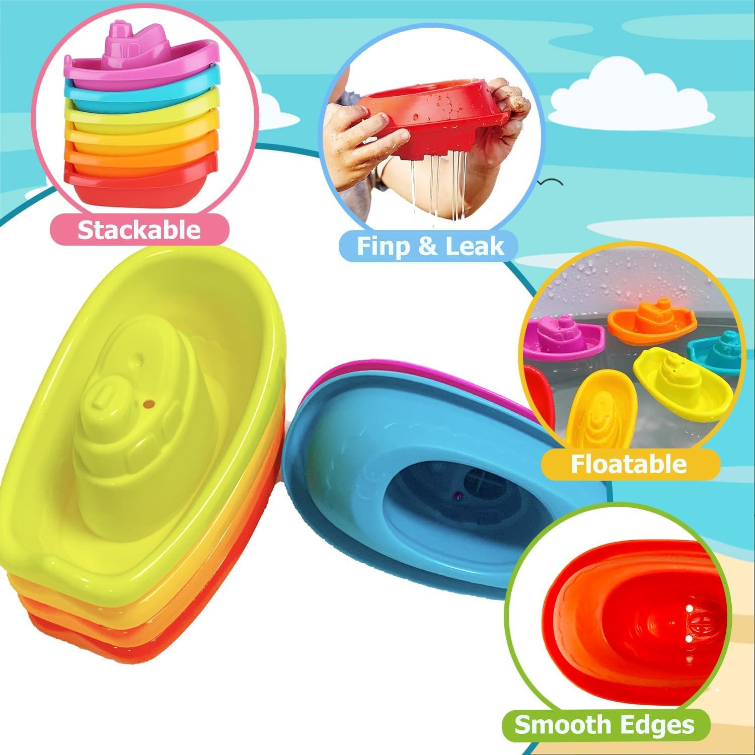 Juguetes de baño Tidesiok 17 PCS para bebés 1 a 3 años