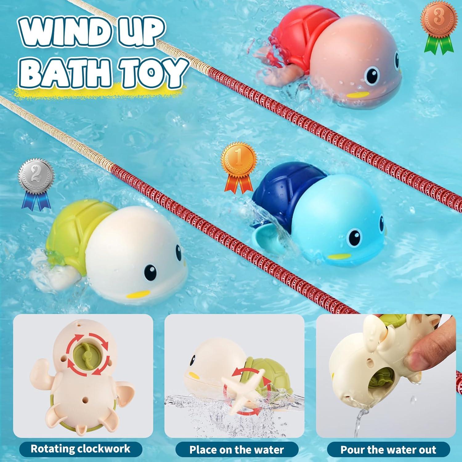 Juego de Juguetes de Baño LZZAPJ para Bebés 1-3 Años
