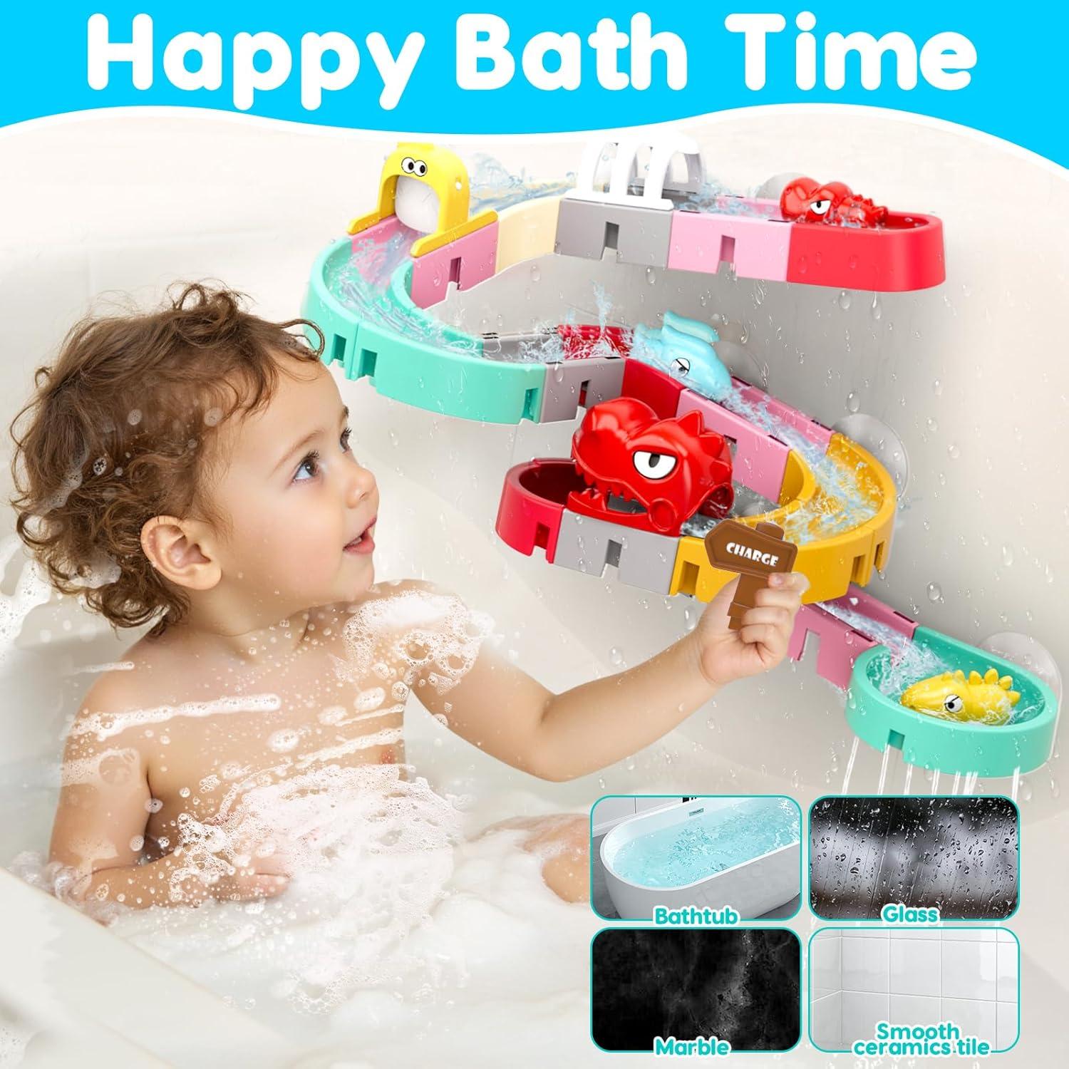 Juguetes de baño dinosaurios Qirptey 43 PCS para 1 a 8 años