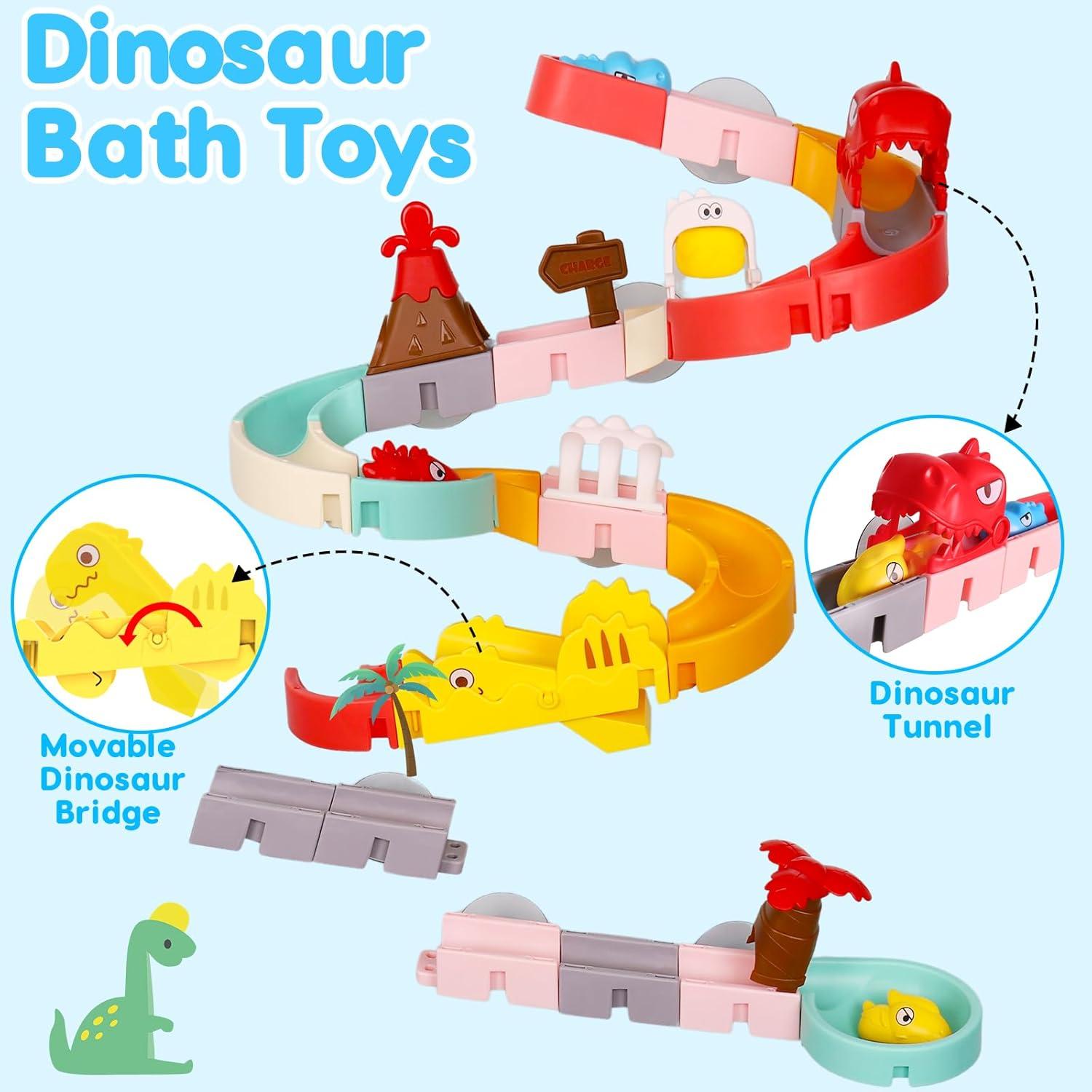Juguetes de baño dinosaurios Qirptey 43 PCS para 1 a 8 años