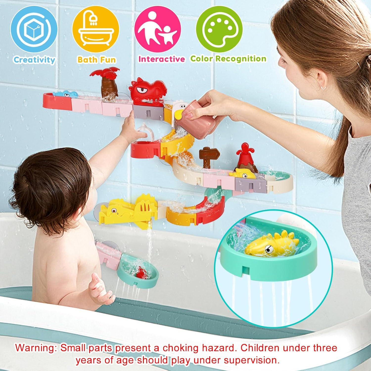 Juguetes de baño dinosaurios Qirptey 43 PCS para 1 a 8 años