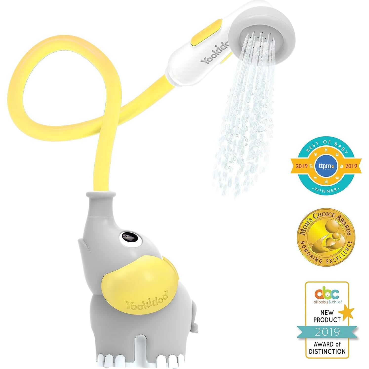 Cabezal de Ducha para Bebé Yookidoo - Elefante con Control de Flujo