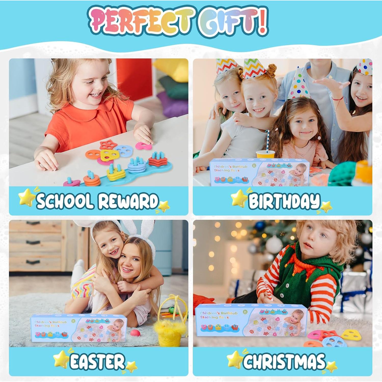 Set de Juguetes de Baño de Silicona para Bebés - 20 Piezas