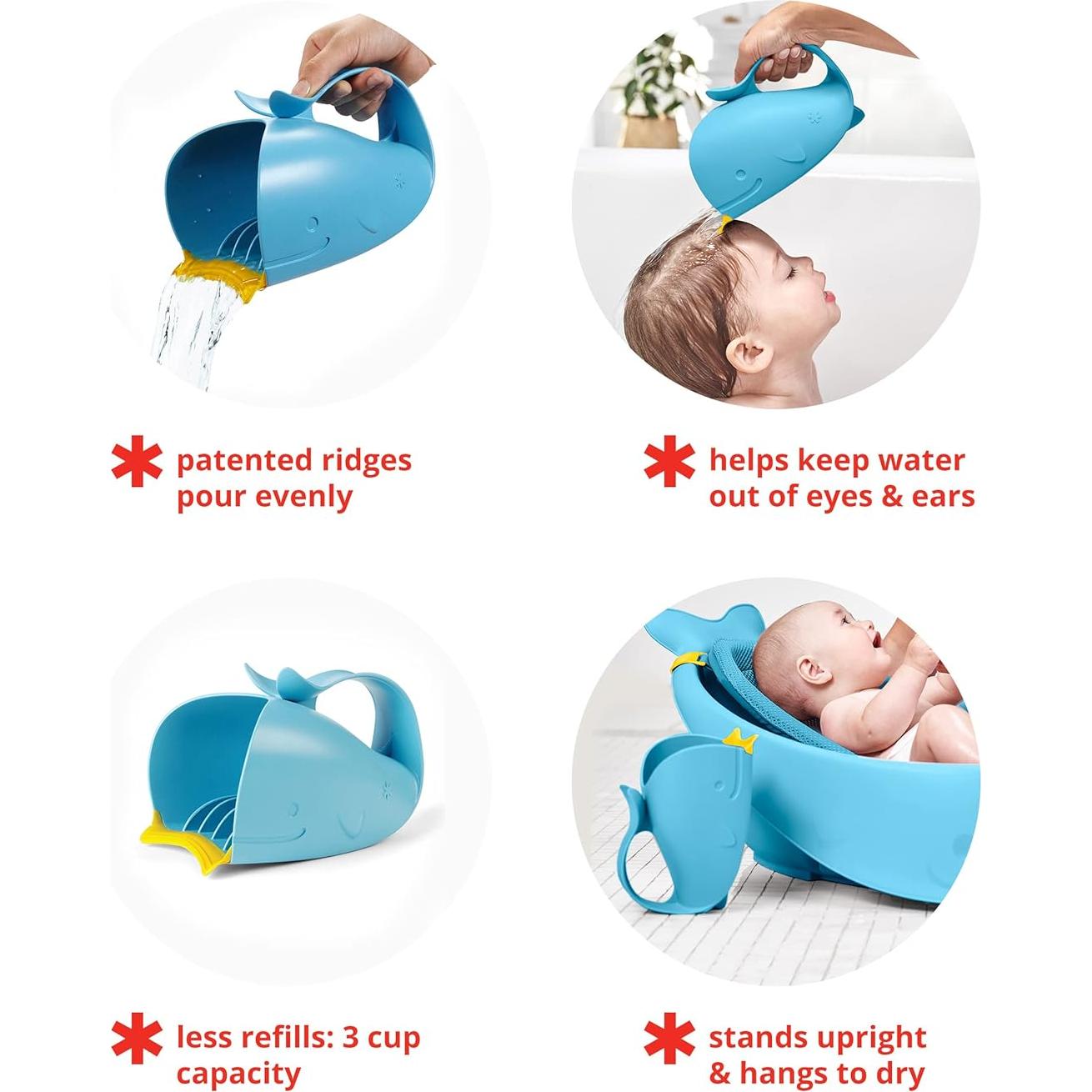 Taza de Enjuague para Baño Skip Hop MOBY Azul 710 mL