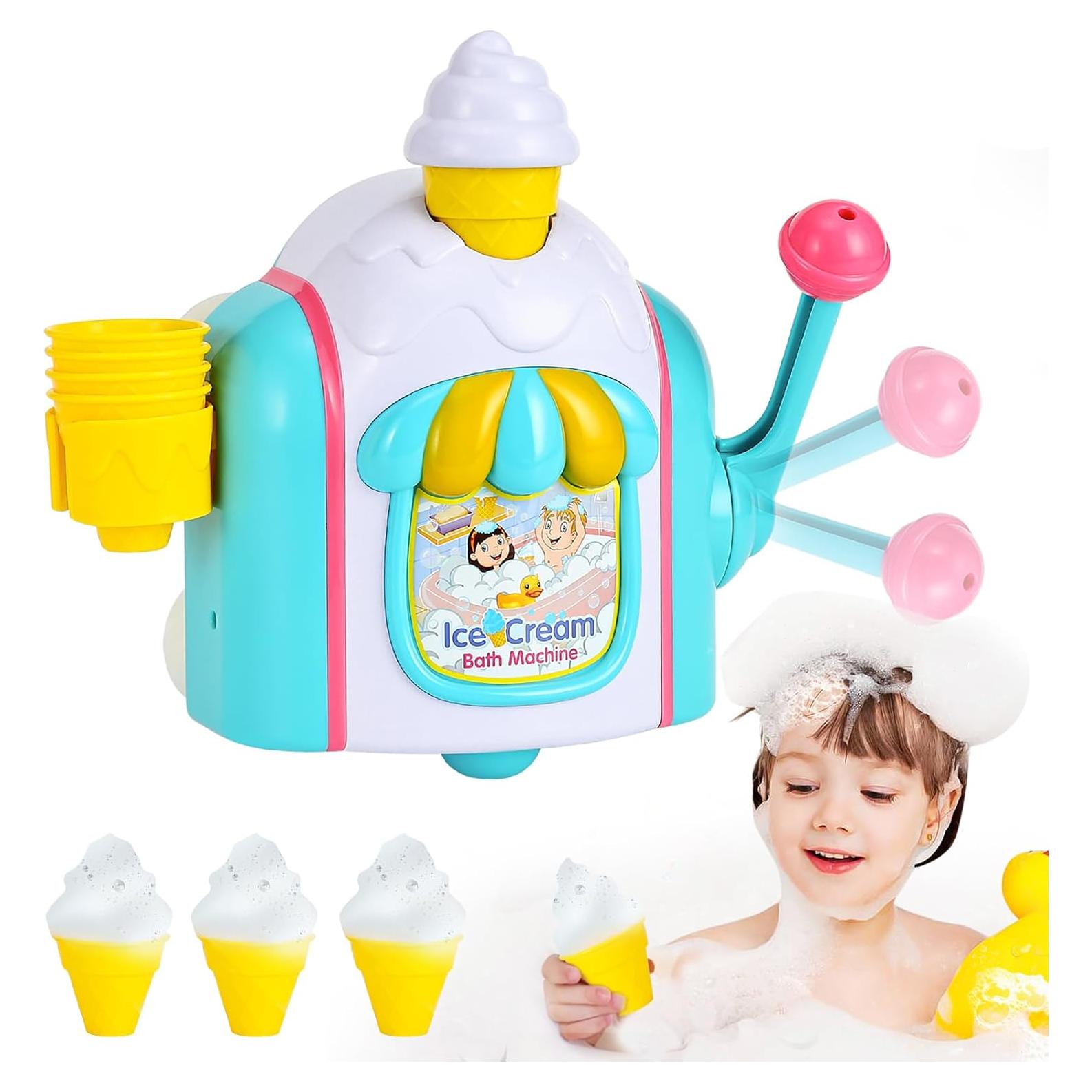 Juguete de baño TNOIE Helado con burbujas para 2-6 años
