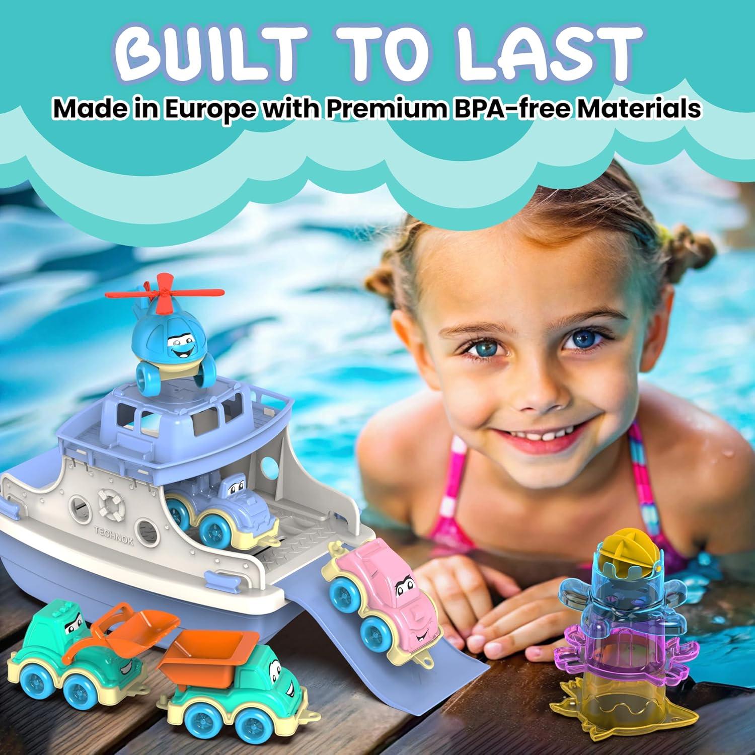 Conjunto de Juguetes de Baño Ferry Diversión 15 Piezas