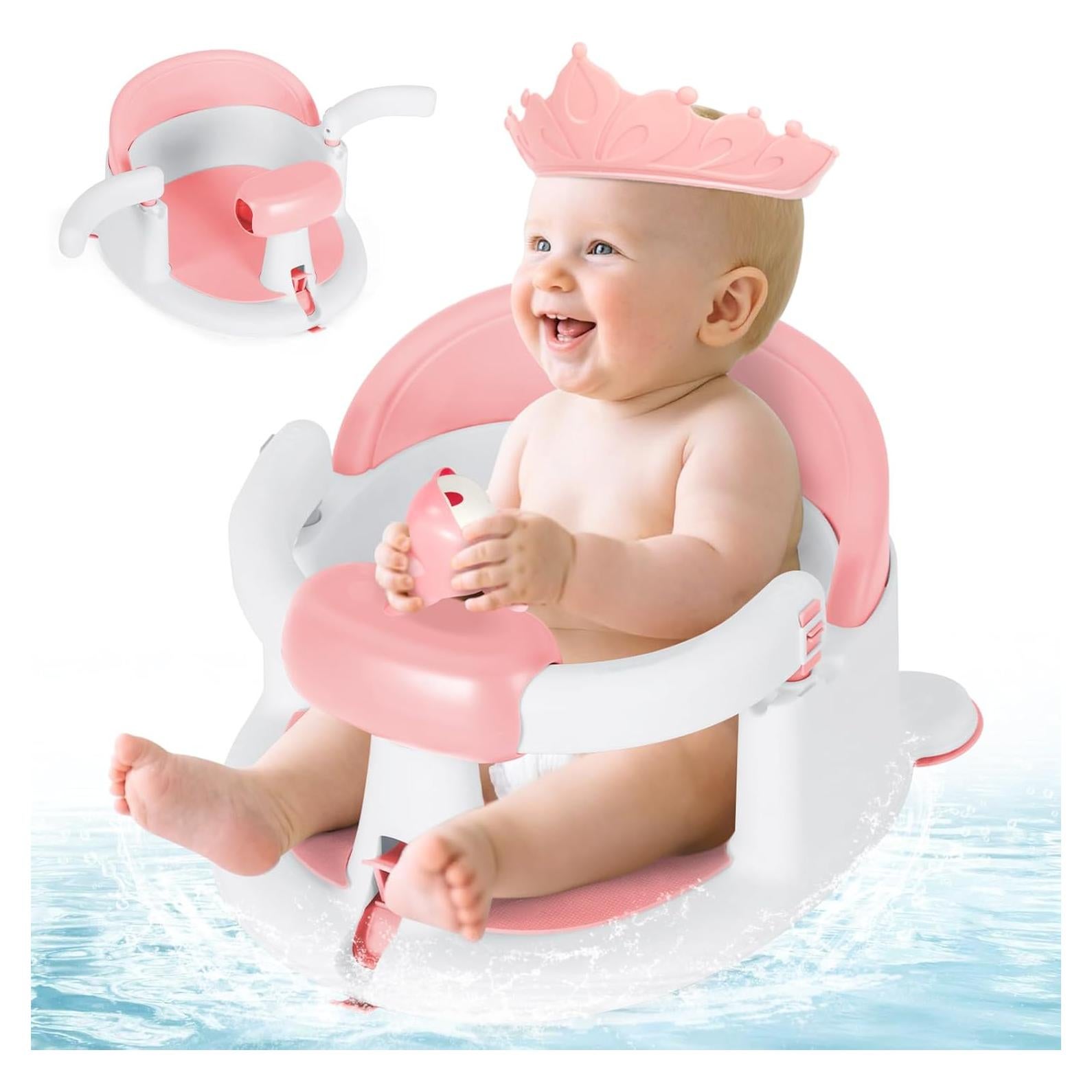 Asiento de Baño para Bebés Kirumie Rosa Antideslizante 1.2kg