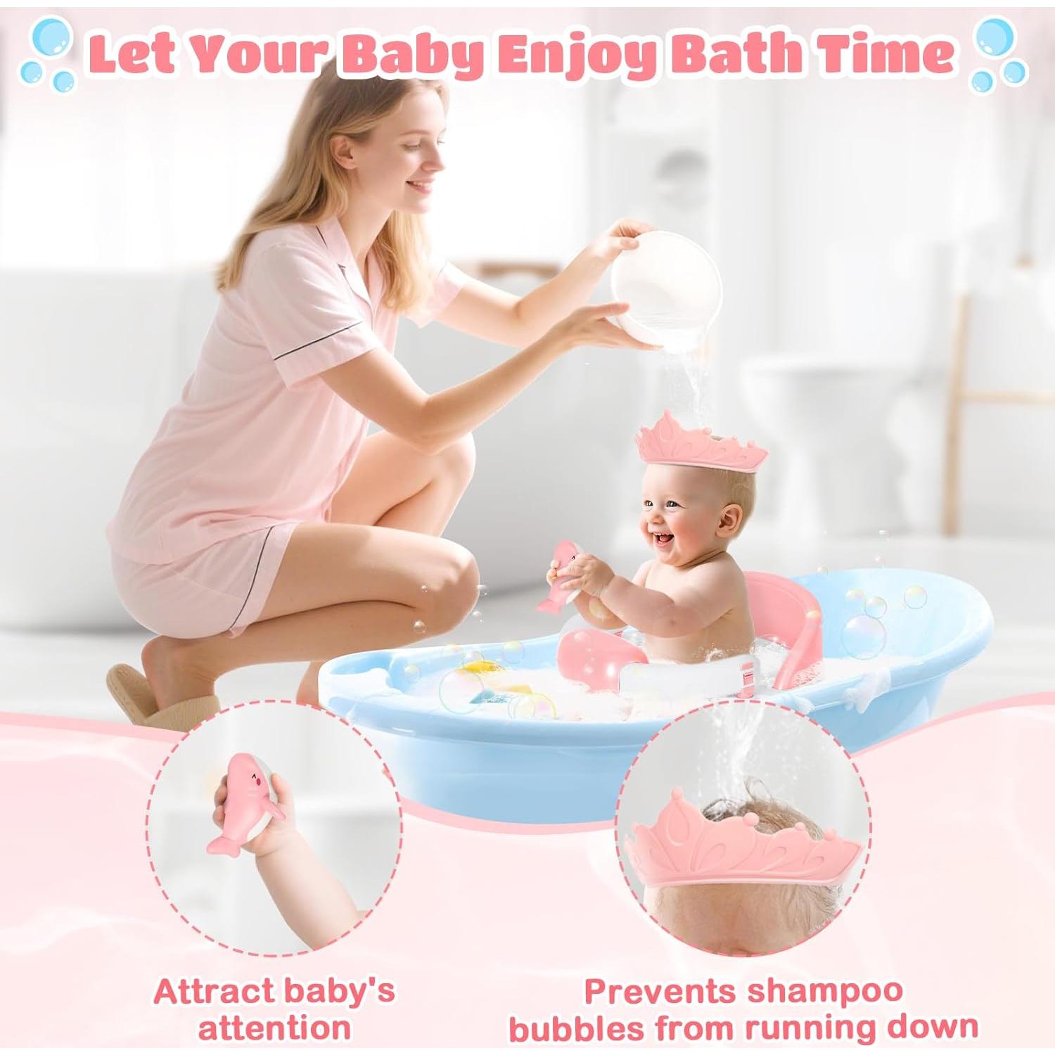 Asiento de Baño para Bebés Kirumie Rosa Antideslizante 1.2kg