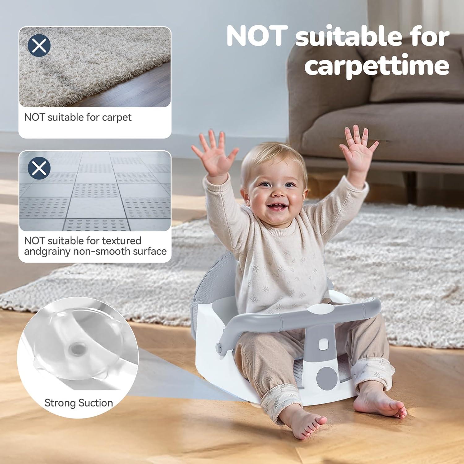 Asiento de Baño Antideslizante TOSGN para Bebés 6-24 Meses