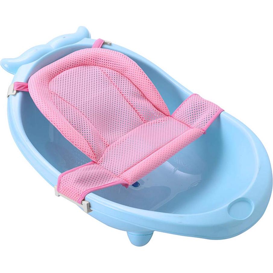 Asiento de Baño para Bebés Rosa - Cojín de Malla 67x50 cm
