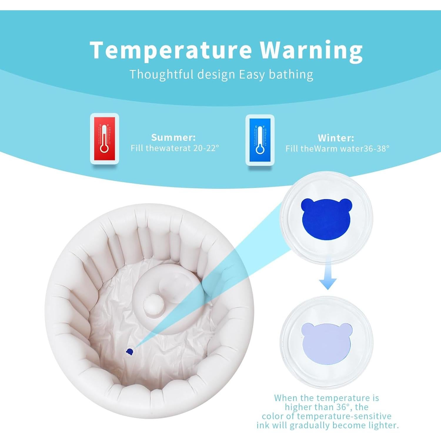 Asiento de Baño Inflable Hantaiwan para Bebés 12-24 Meses