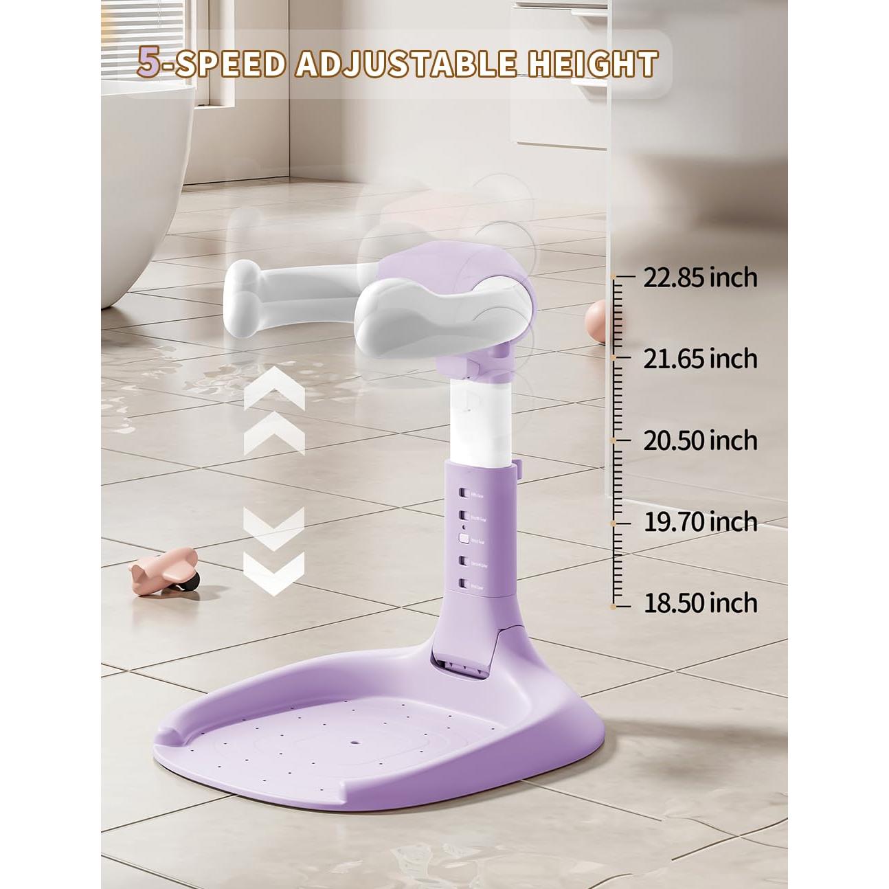 Soporte de Ducha para Bebé Bonbay Ajustable Plegable Antideslizante