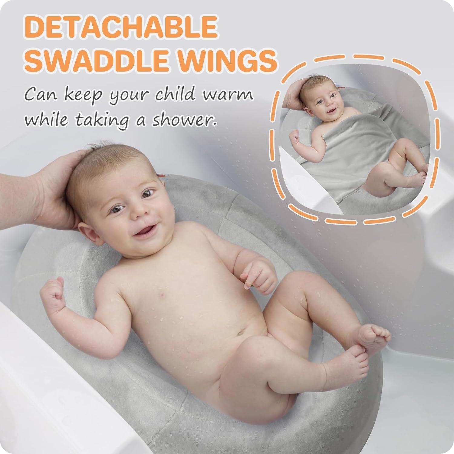 Bañera Inflable para Bebés NICEMER con Alas Desmontables