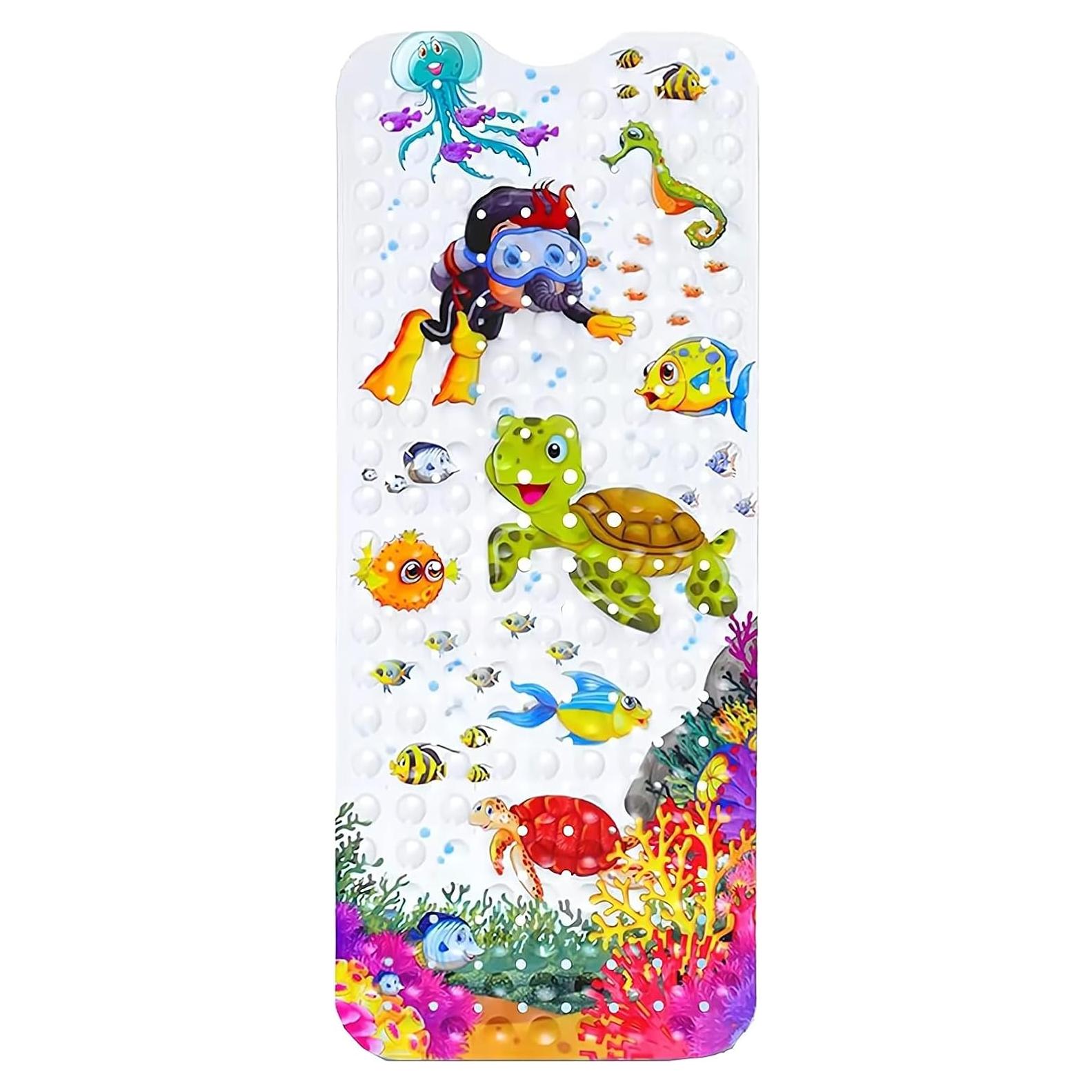 Alfombrilla de Baño Antideslizante y Lavable Yuxiaoshi Tortuga 100x40cm