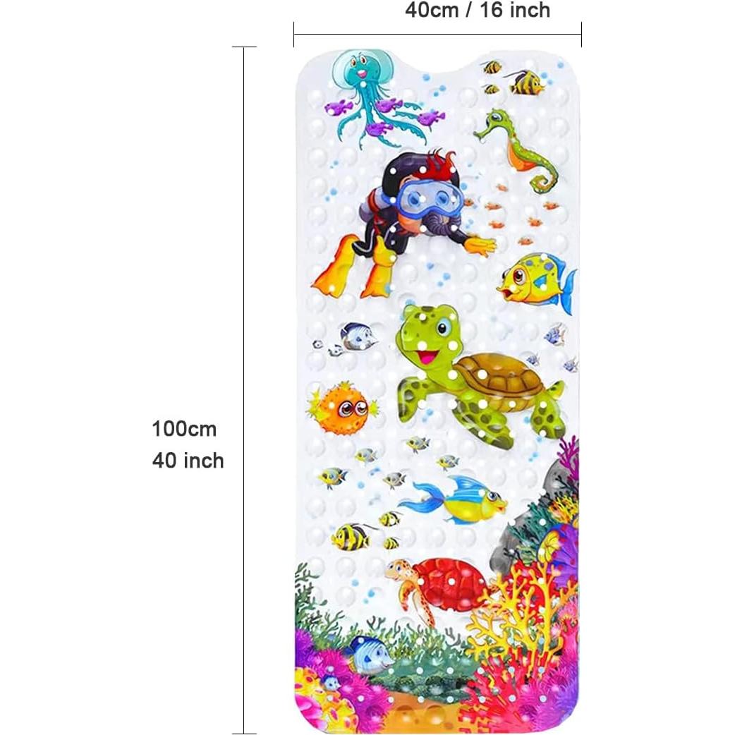 Alfombrilla de Baño Antideslizante y Lavable Yuxiaoshi Tortuga 100x40cm