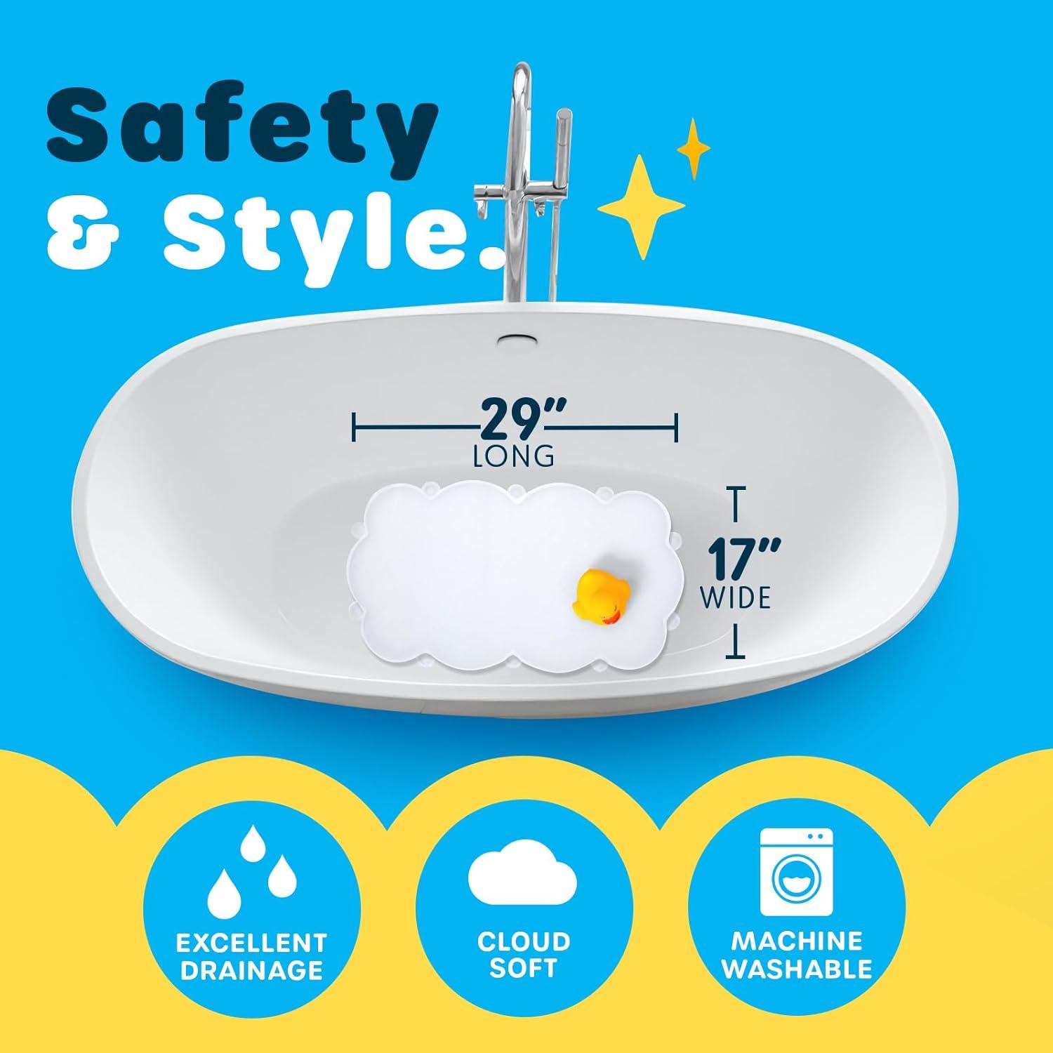 Tapete Antideslizante para Baño SlipX Solutions 43x74 cm Blanco