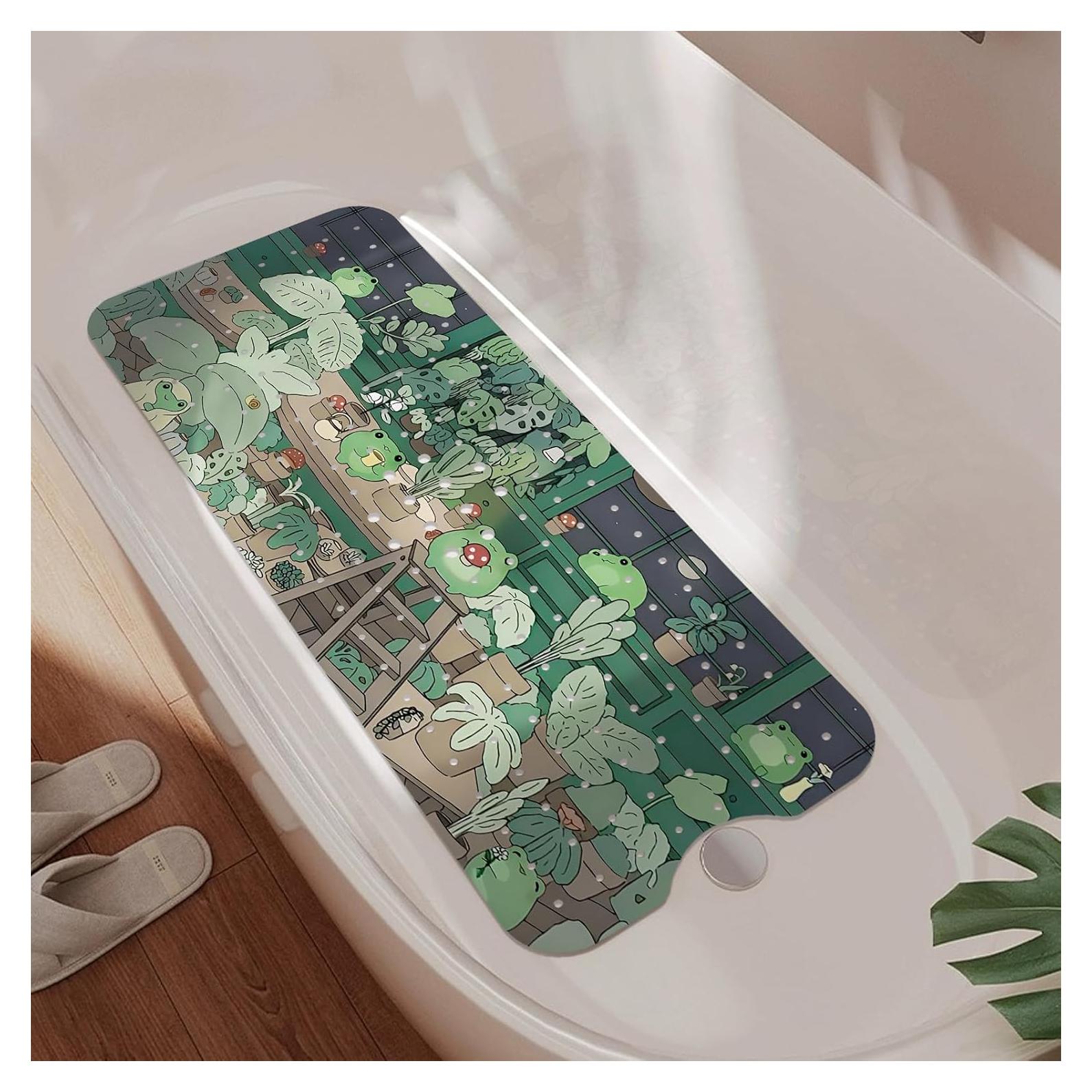 Alfombrilla de Baño Antideslizante nmbnswo Verde 101.6x40.6cm