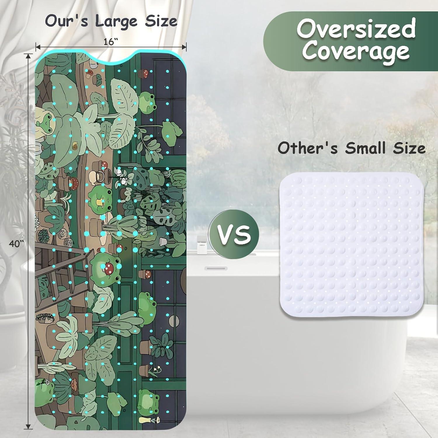 Alfombrilla de Baño Antideslizante nmbnswo Verde 101.6x40.6cm