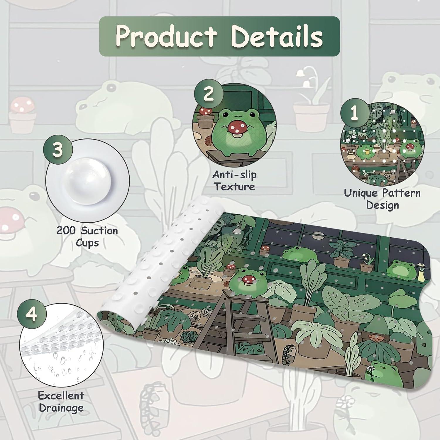 Alfombrilla de Baño Antideslizante nmbnswo Verde 101.6x40.6cm