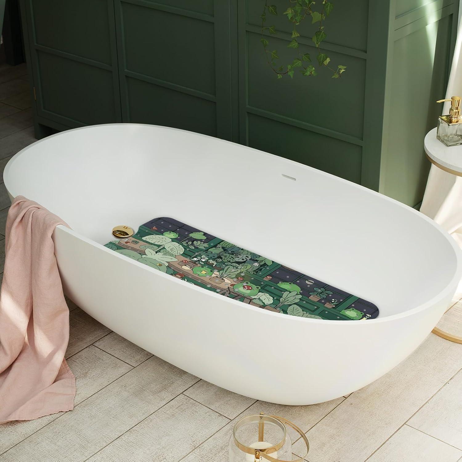 Alfombrilla de Baño Antideslizante nmbnswo Verde 101.6x40.6cm