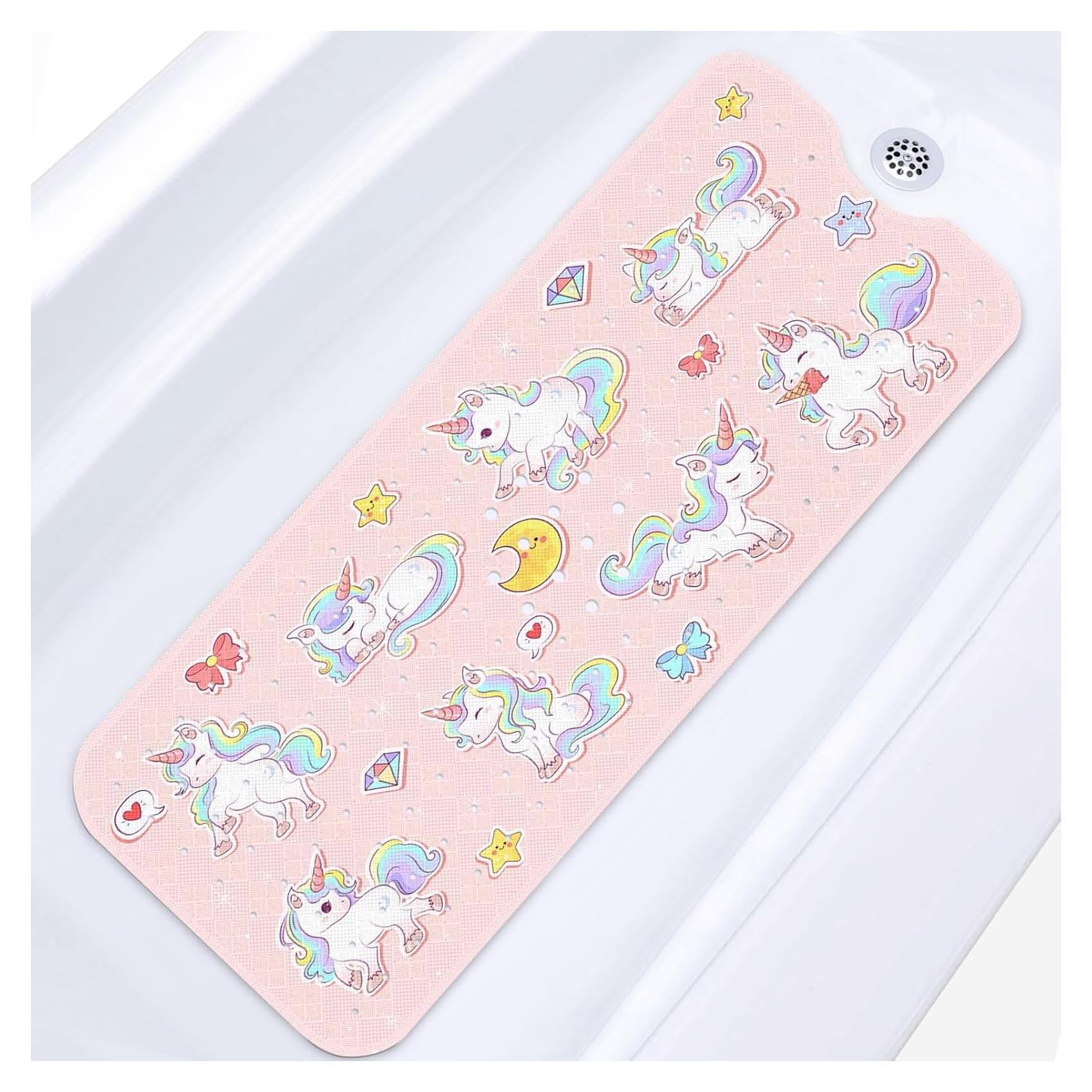 Alfombra de Baño Antideslizante Culudea Rosa Unicornio 101.6x40.6 cm
